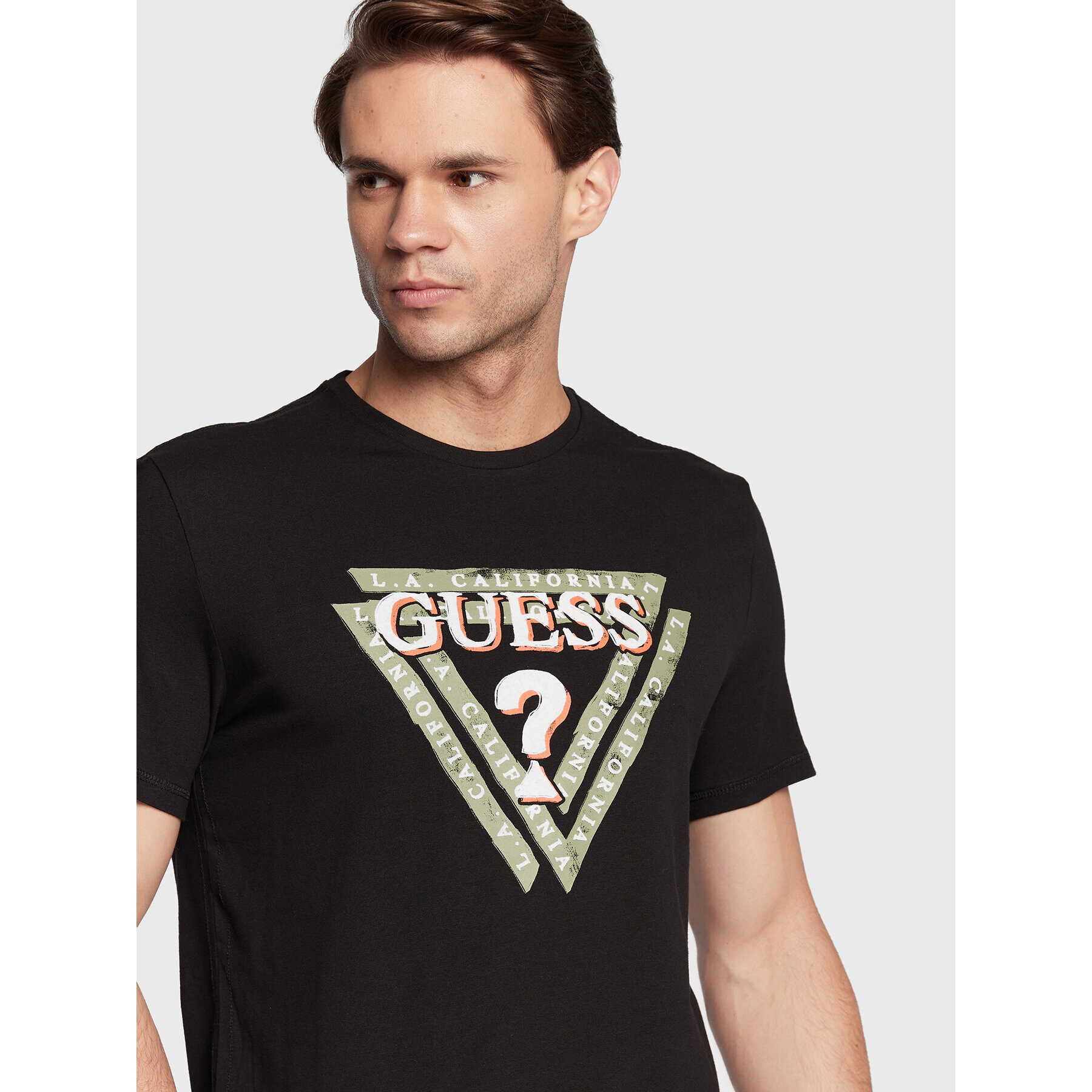 Guess T-Shirt Jasin M2BI43 J1314 Černá Slim Fit - Pepit.cz