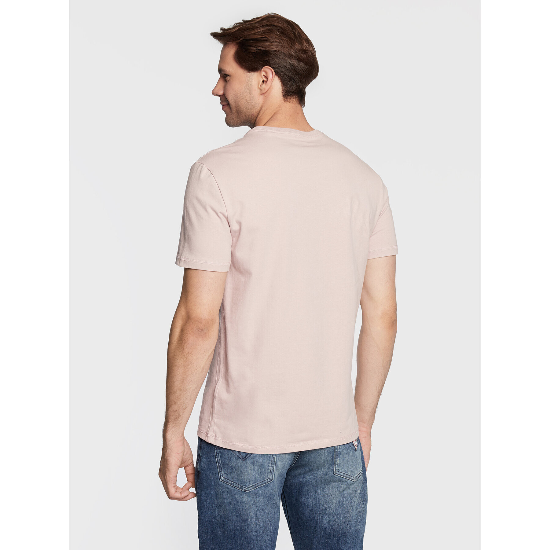 Guess T-Shirt Jasin M2BI43 J1314 Růžová Slim Fit - Pepit.cz