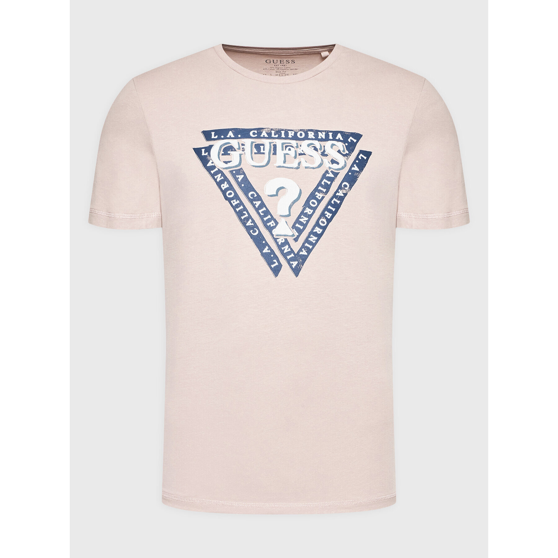 Guess T-Shirt Jasin M2BI43 J1314 Růžová Slim Fit - Pepit.cz