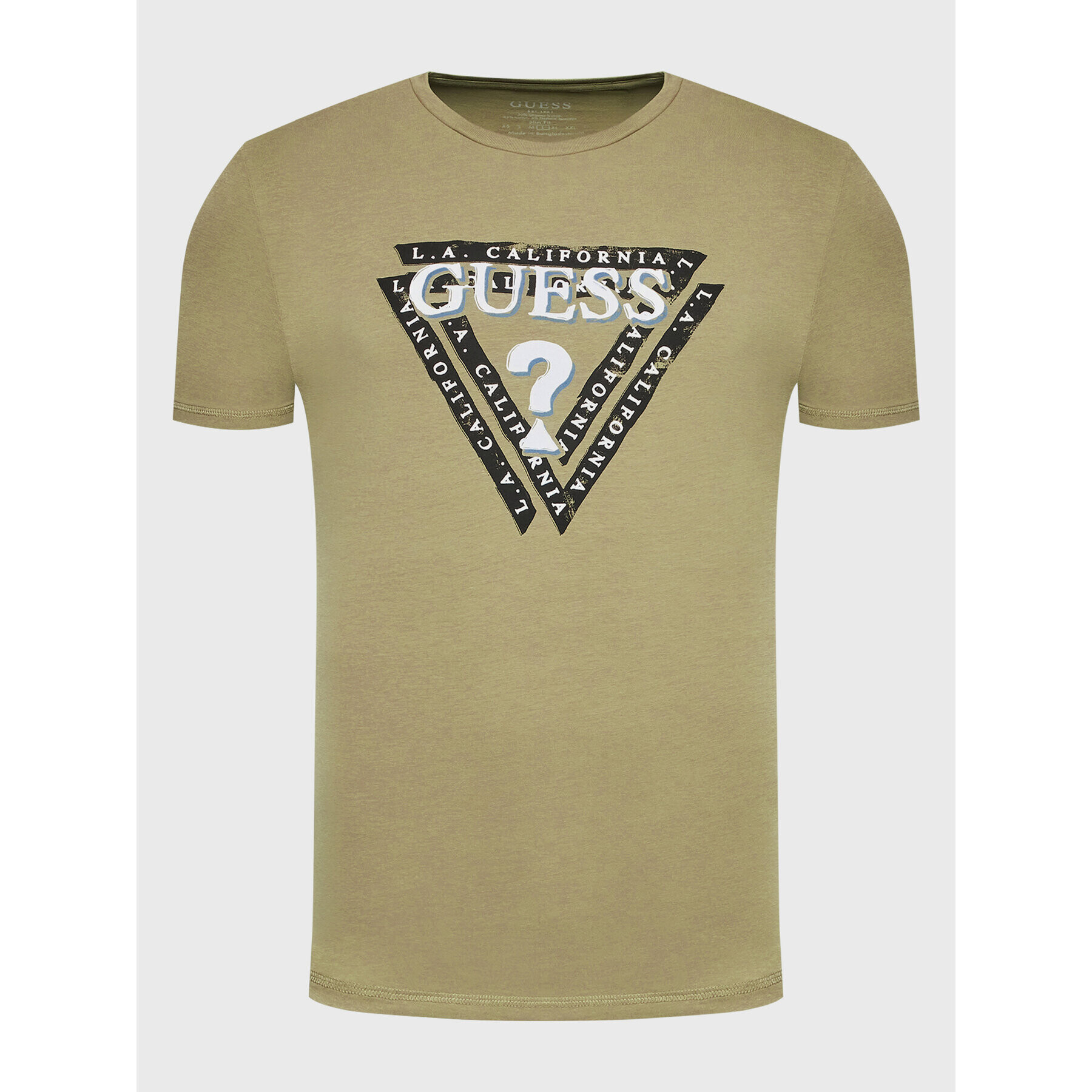 Guess T-Shirt Jasin M2BI43 J1314 Zelená Slim Fit - Pepit.cz