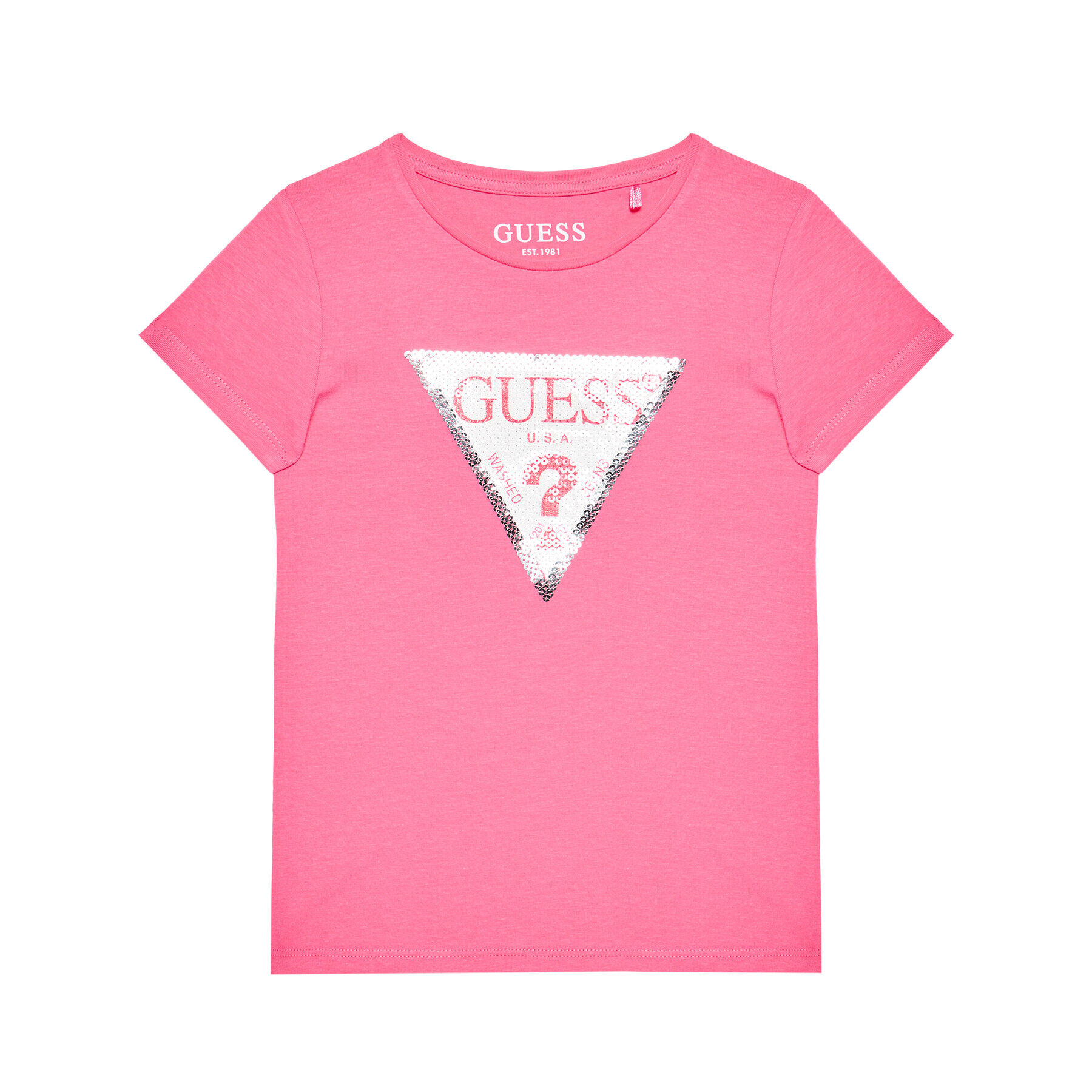 Guess T-Shirt K1RI19 K6YW1 Růžová Regular Fit - Pepit.cz