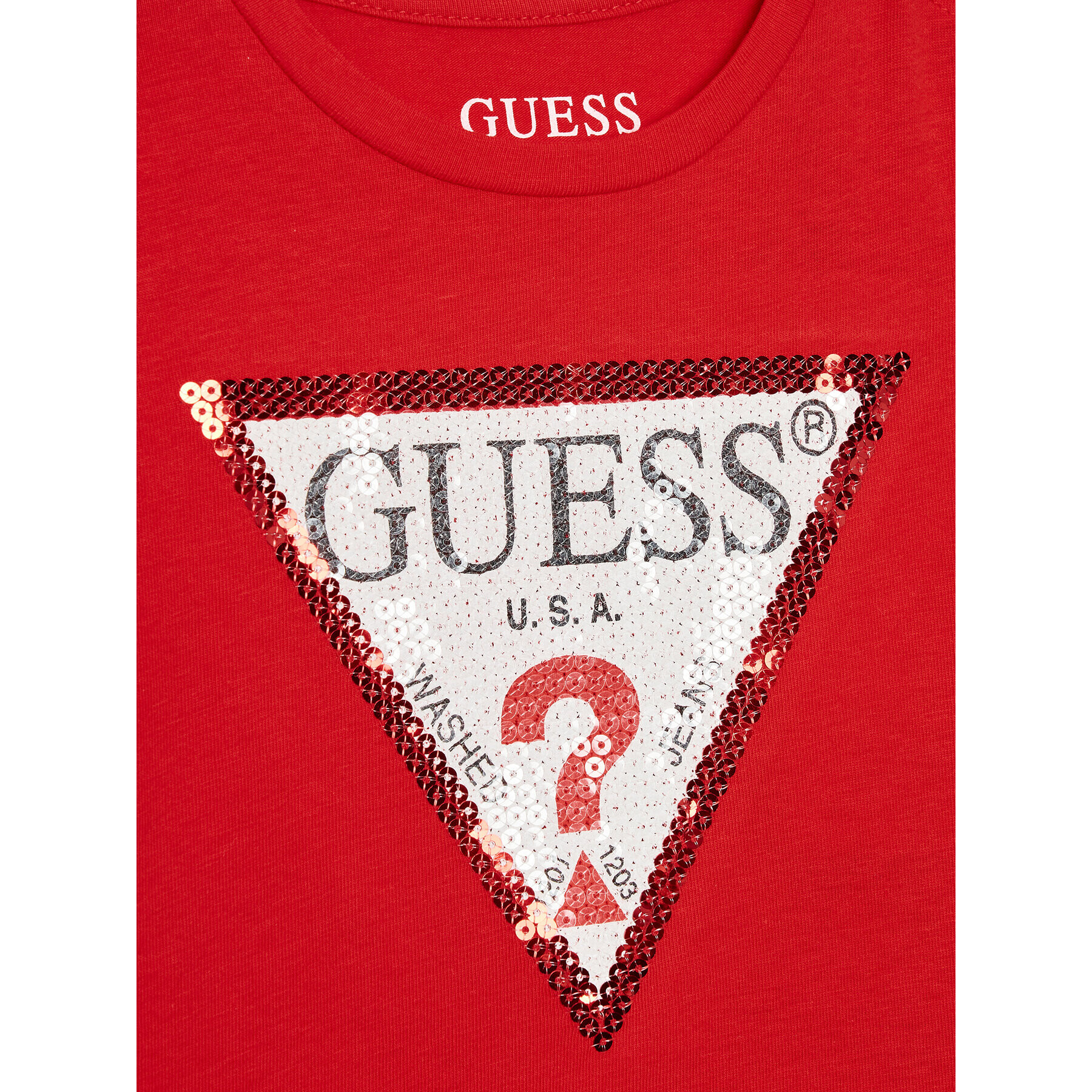 Guess T-Shirt K2BI22 K6YW1 Červená Regular Fit - Pepit.cz