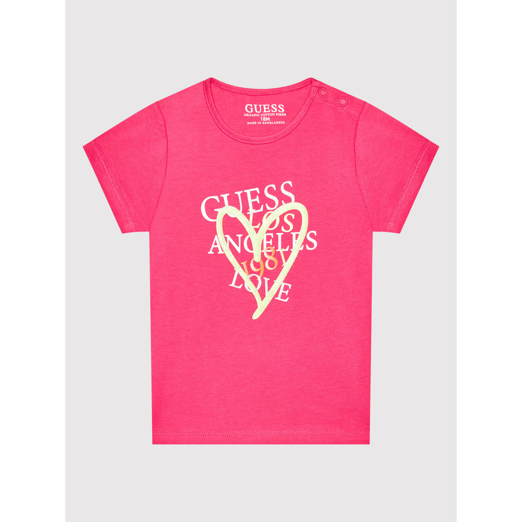 Guess T-Shirt K2RI00 K6YW1 Růžová Regular Fit - Pepit.cz