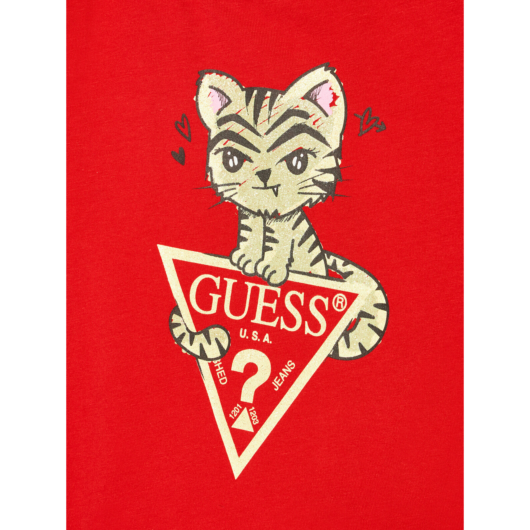 Guess T-Shirt K2RI25 K6YW1 Červená Regular Fit - Pepit.cz