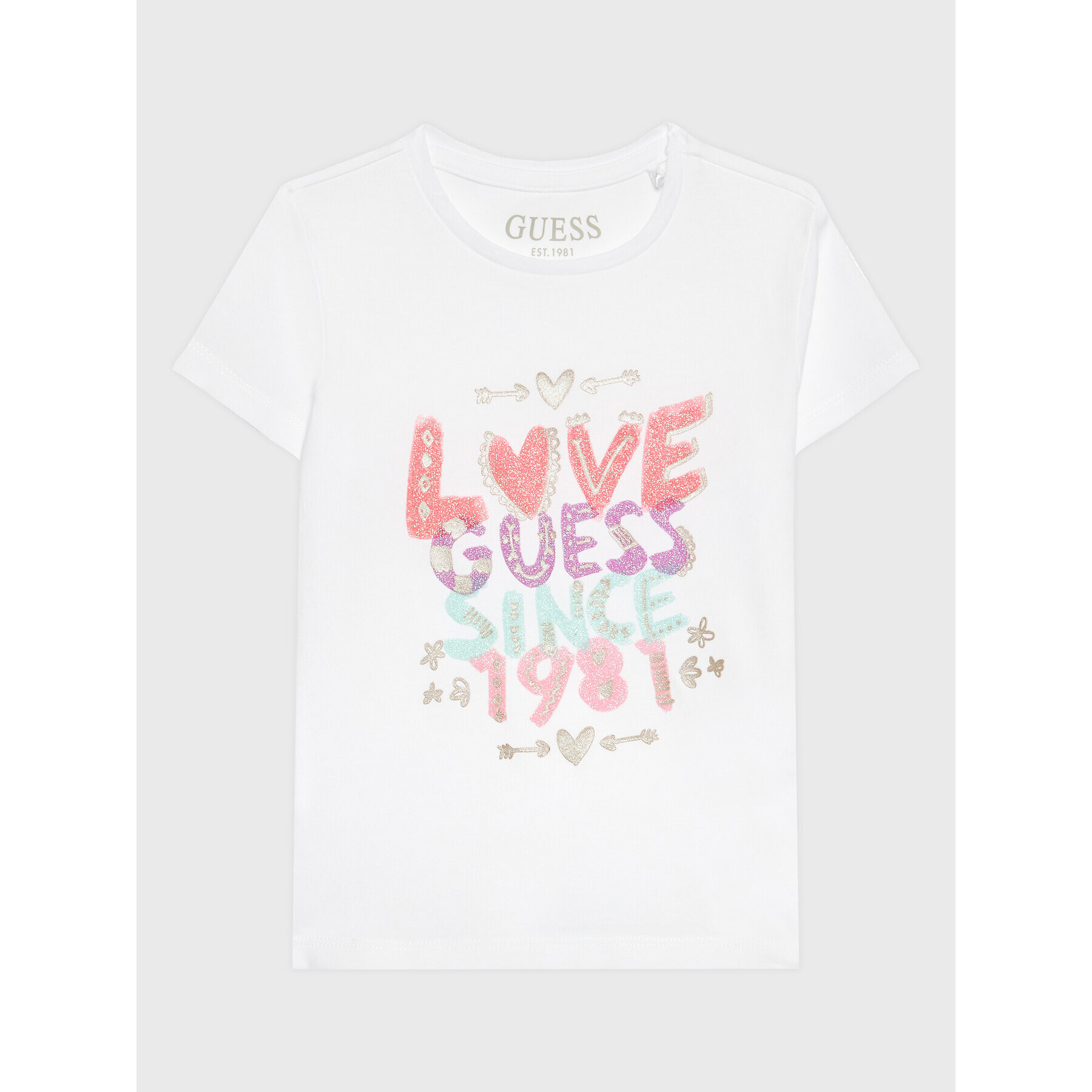 Guess T-Shirt K3GI01 K6YW3 Bílá Regular Fit - Pepit.cz