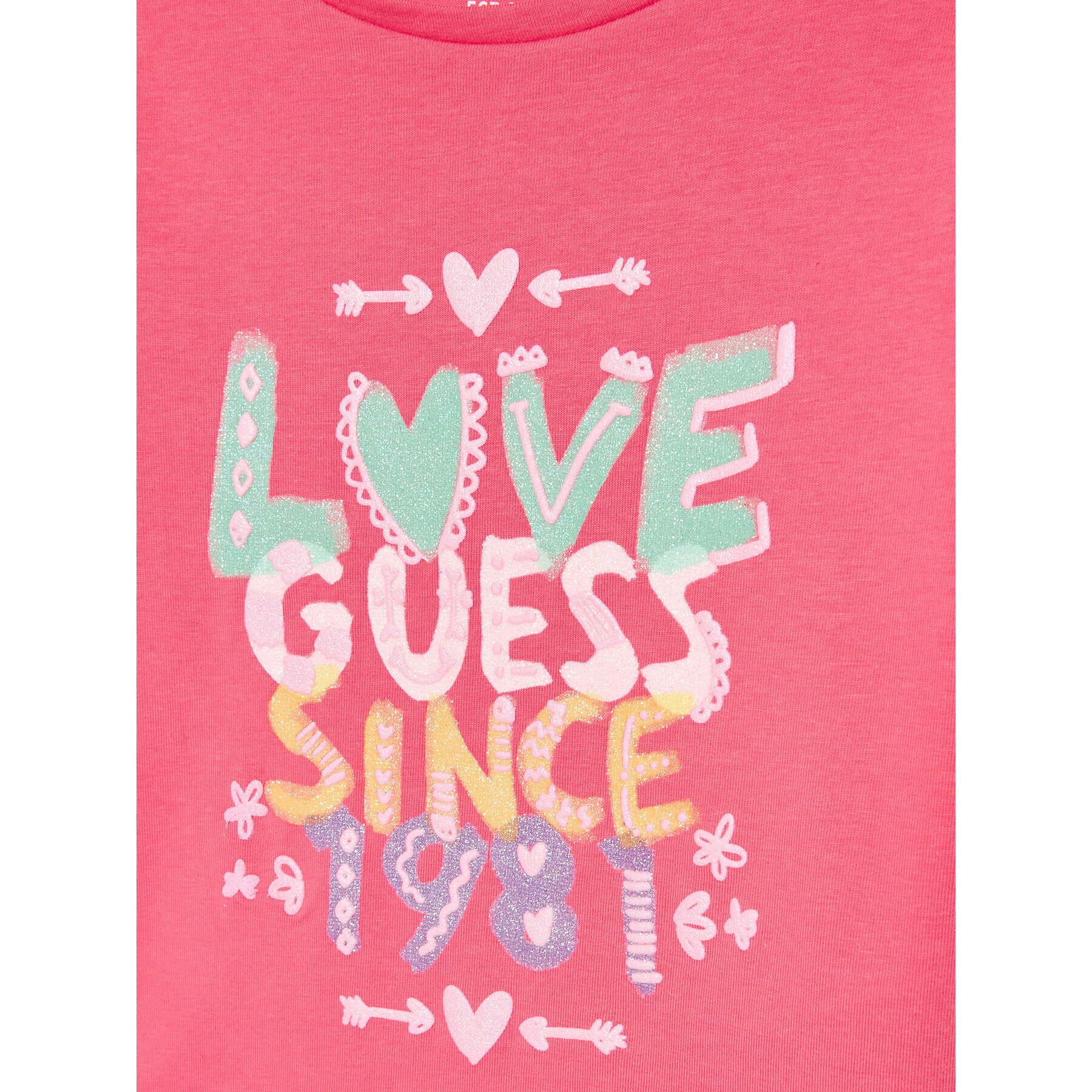 Guess T-Shirt K3GI01 K6YW3 Růžová Regular Fit - Pepit.cz