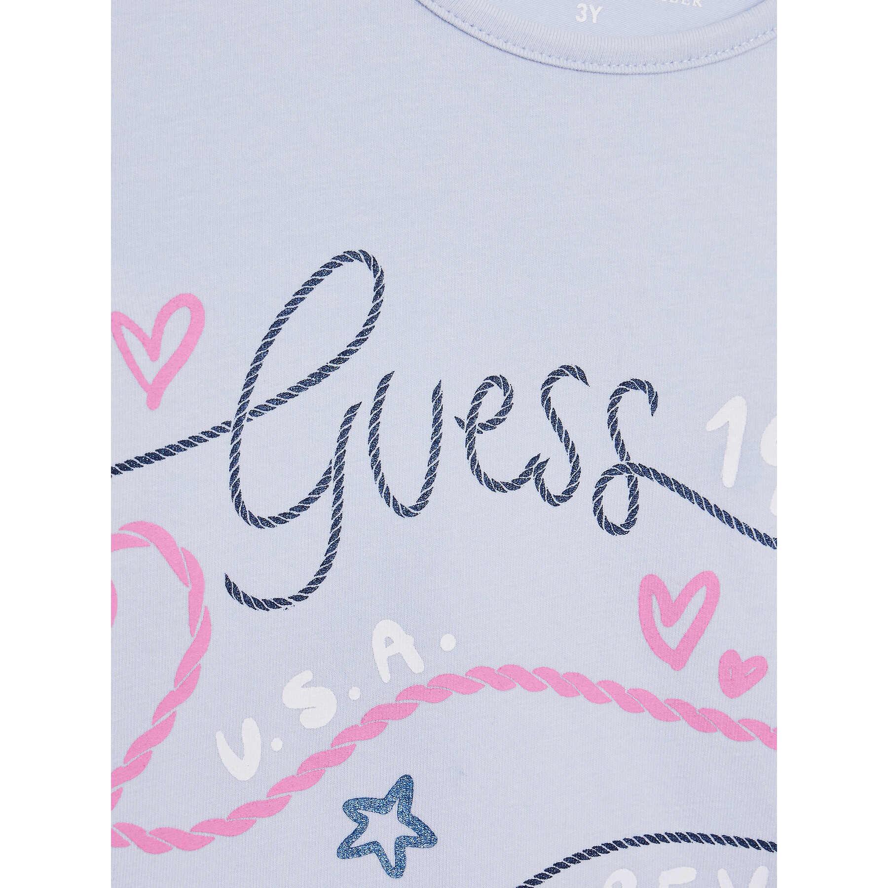 Guess T-Shirt K3GI15 K6YW1 Modrá Regular Fit - Pepit.cz