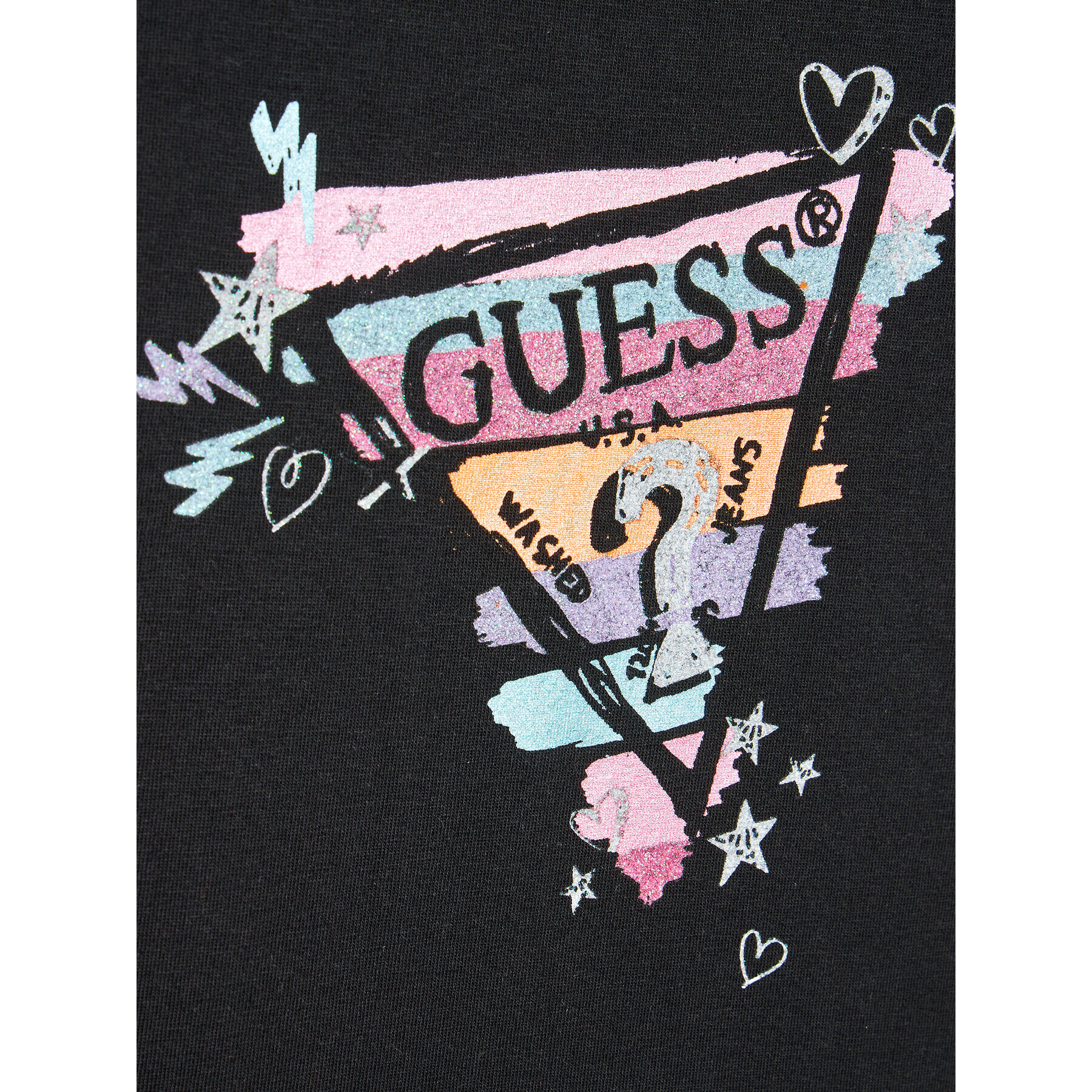 Guess T-Shirt K3RI00 K6YW3 Černá Regular Fit - Pepit.cz