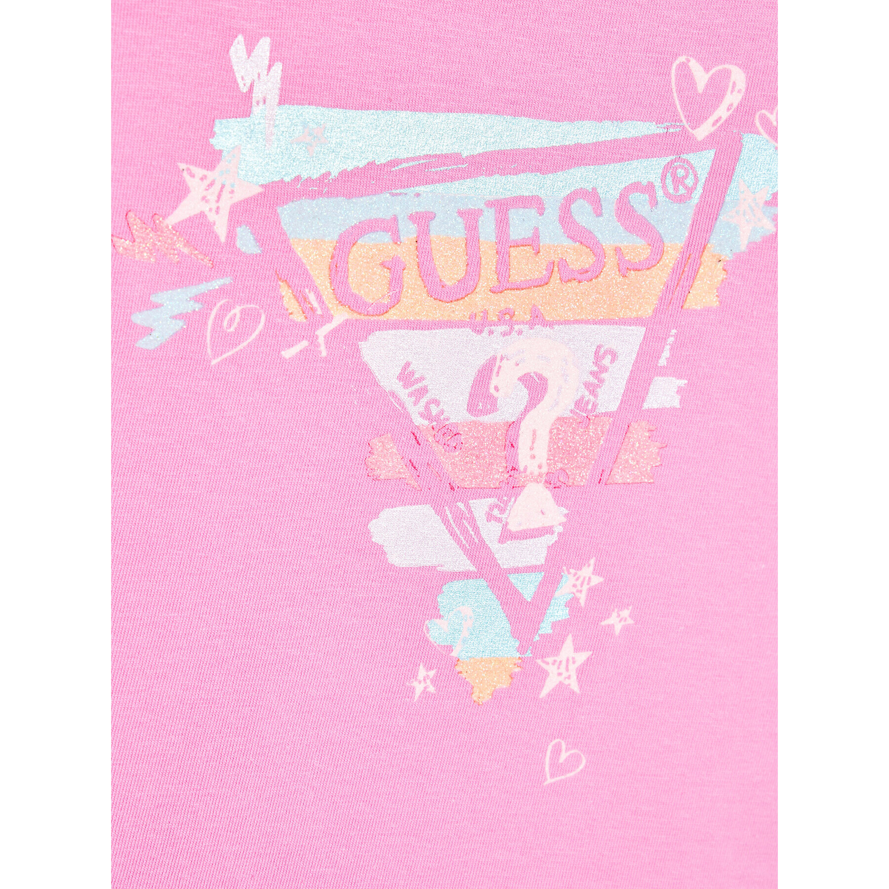 Guess T-Shirt K3RI00 K6YW3 Růžová Regular Fit - Pepit.cz