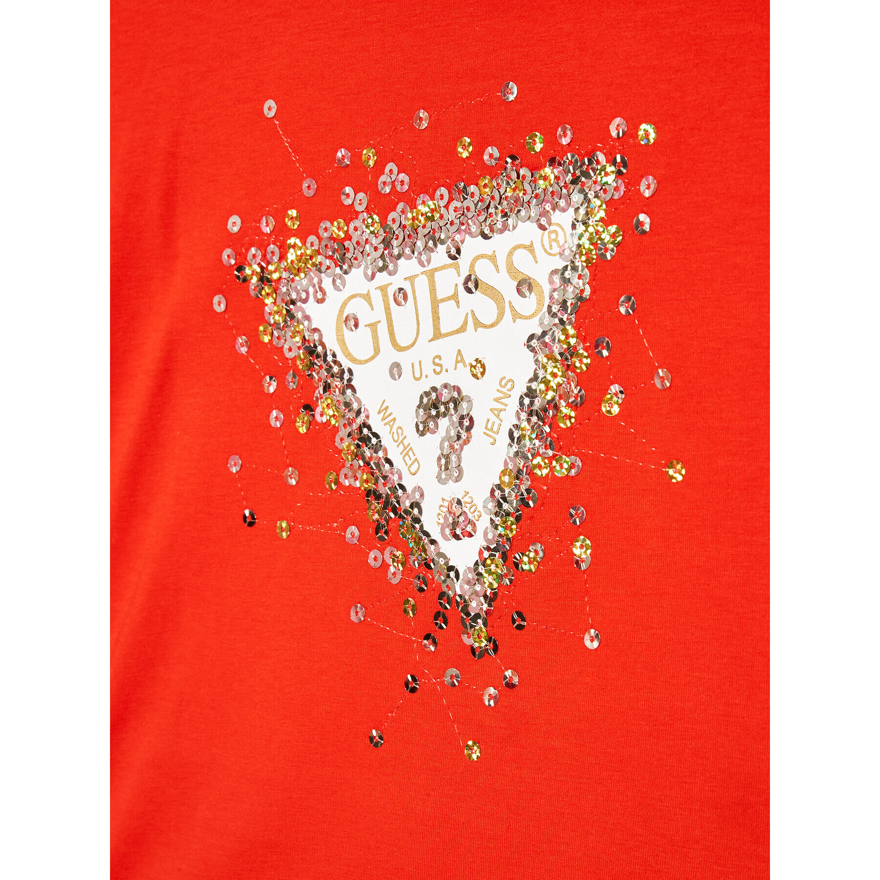 Guess T-Shirt K3RI04 K6YW1 Červená Regular Fit - Pepit.cz