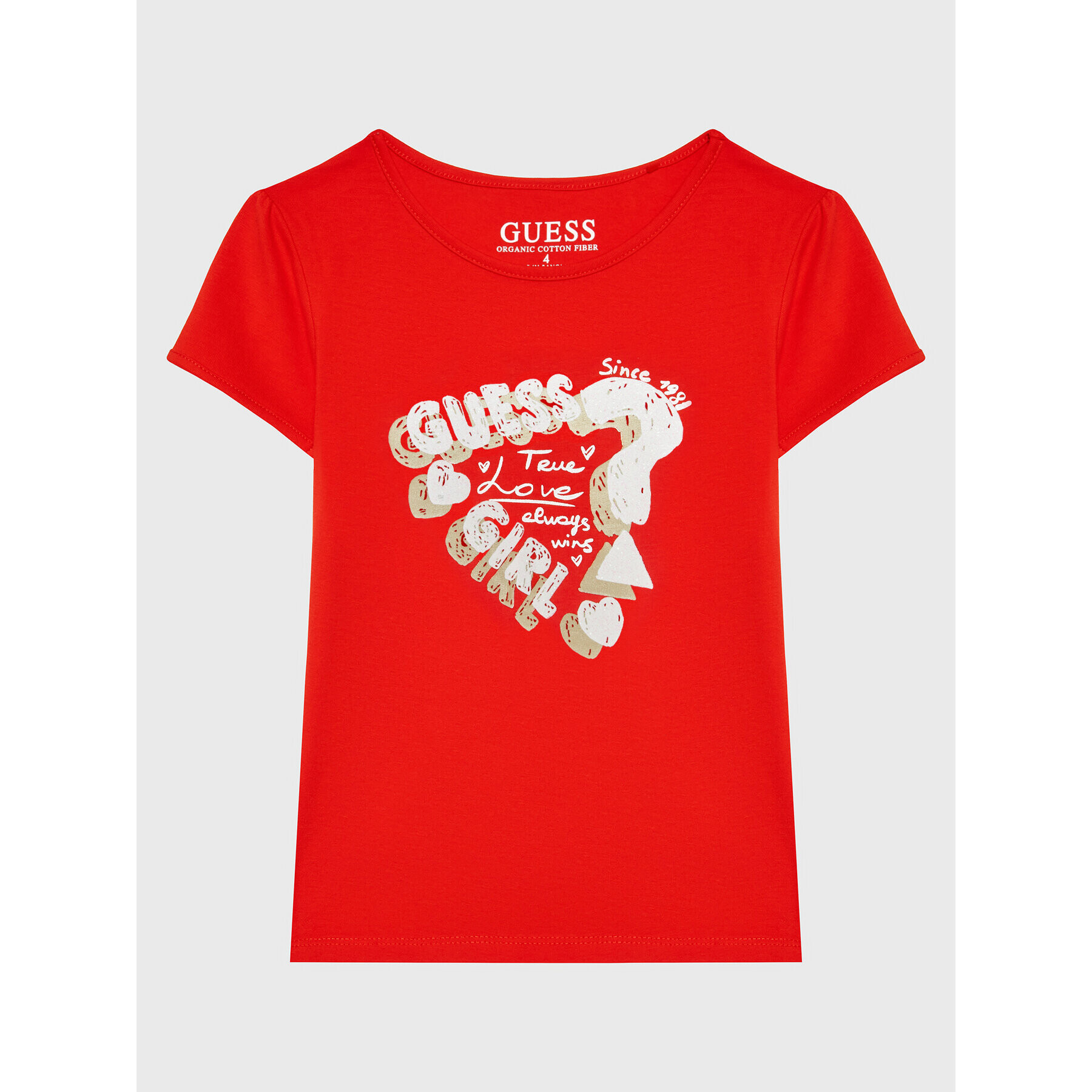 Guess T-Shirt K3RI13 K6YW1 Červená Regular Fit - Pepit.cz