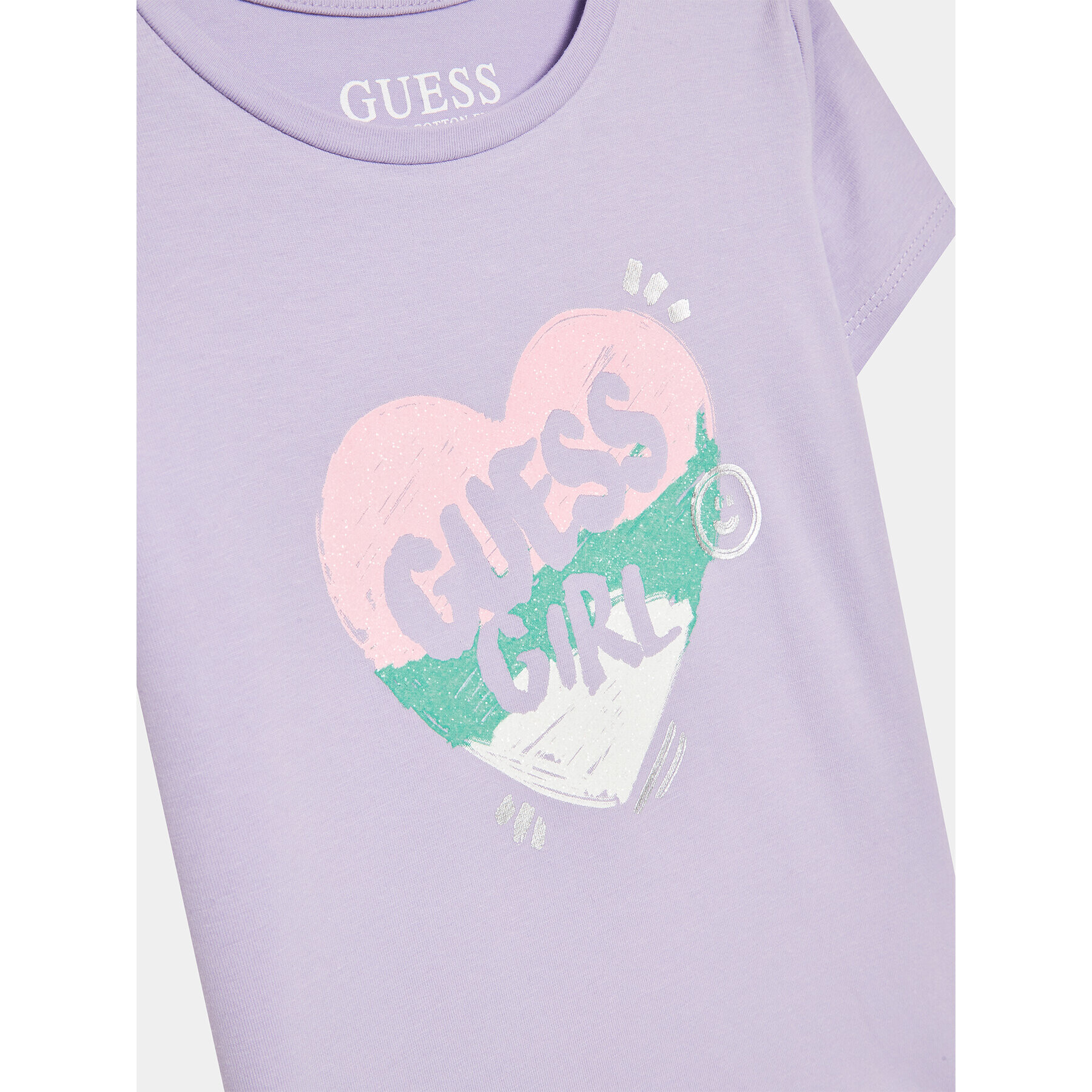 Guess T-Shirt K3YI02 K6YW4 Fialová Regular Fit - Pepit.cz