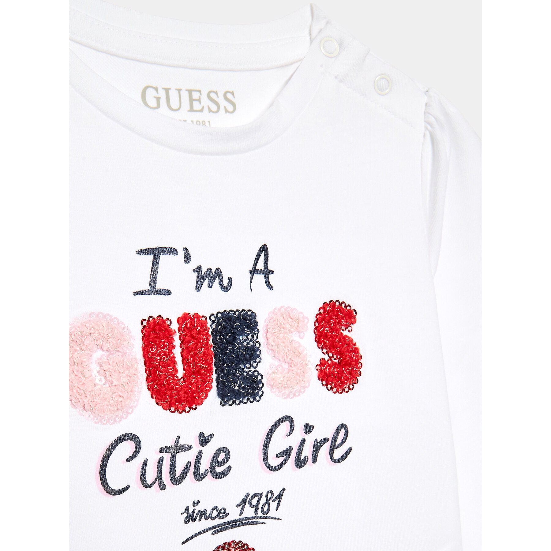 Guess T-Shirt K3YI23 K6YW3 Bílá Regular Fit - Pepit.cz