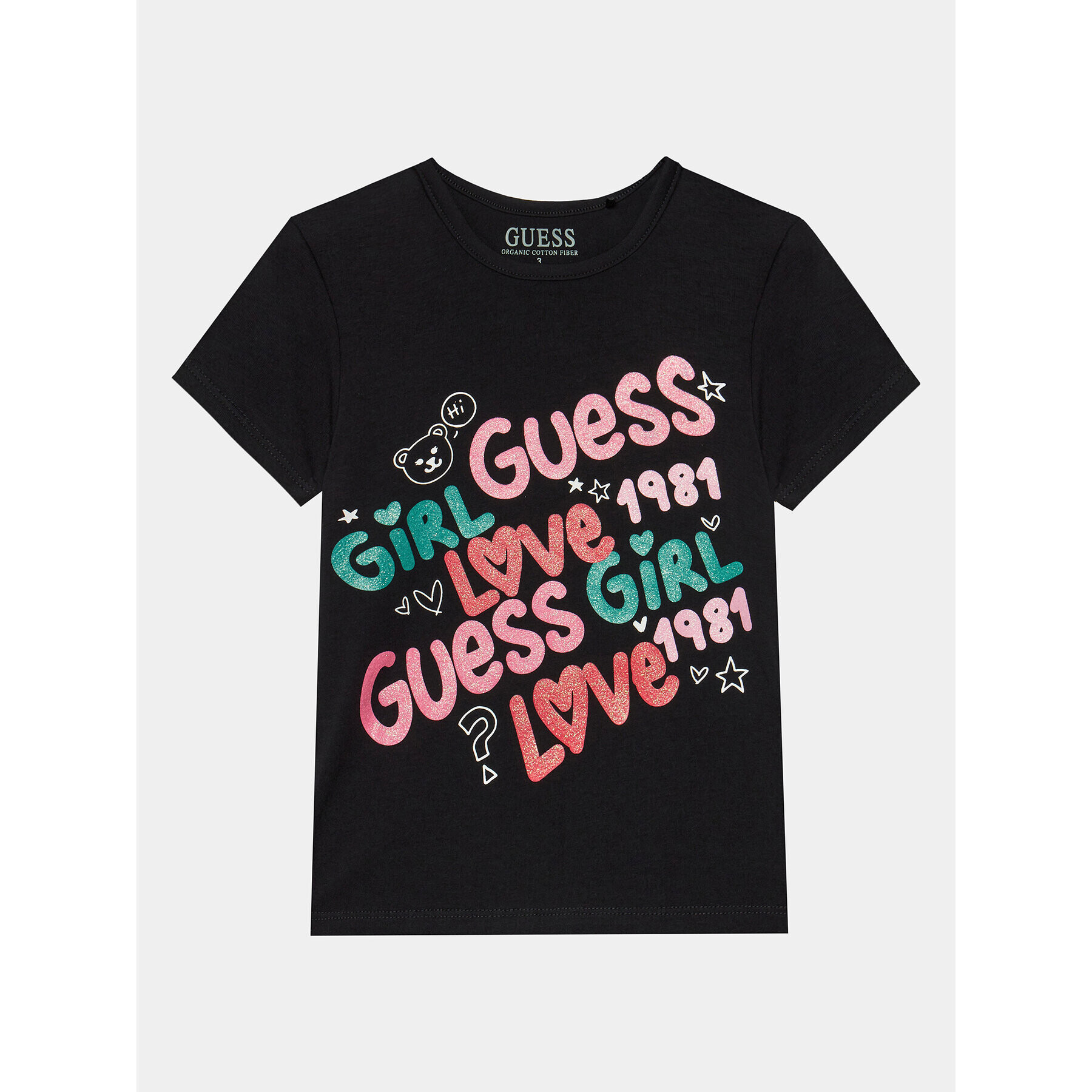 Guess T-Shirt K4RI03 K6YW4 Černá Regular Fit - Pepit.cz