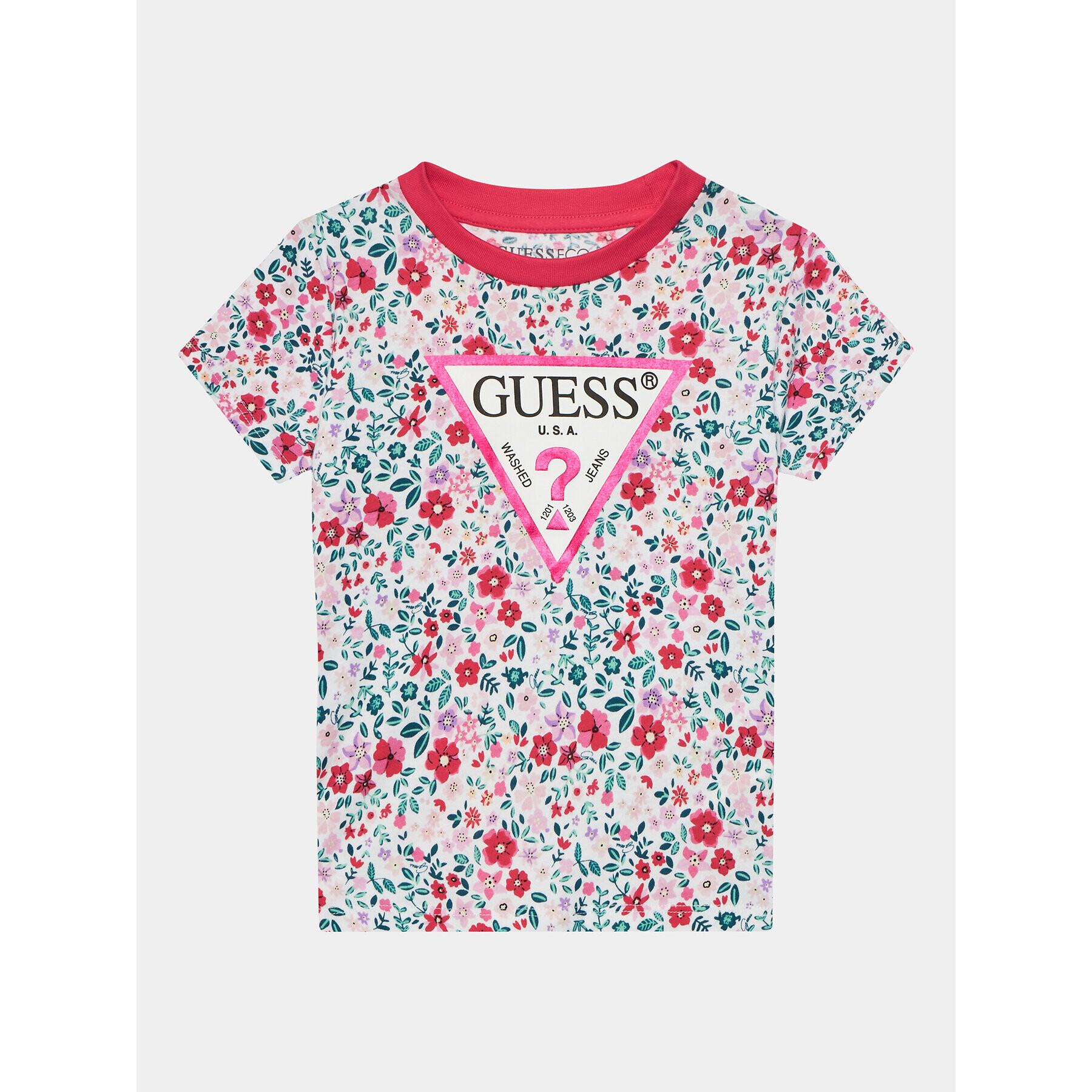 Guess T-Shirt K4RI15 K6YW3 Růžová Regular Fit - Pepit.cz