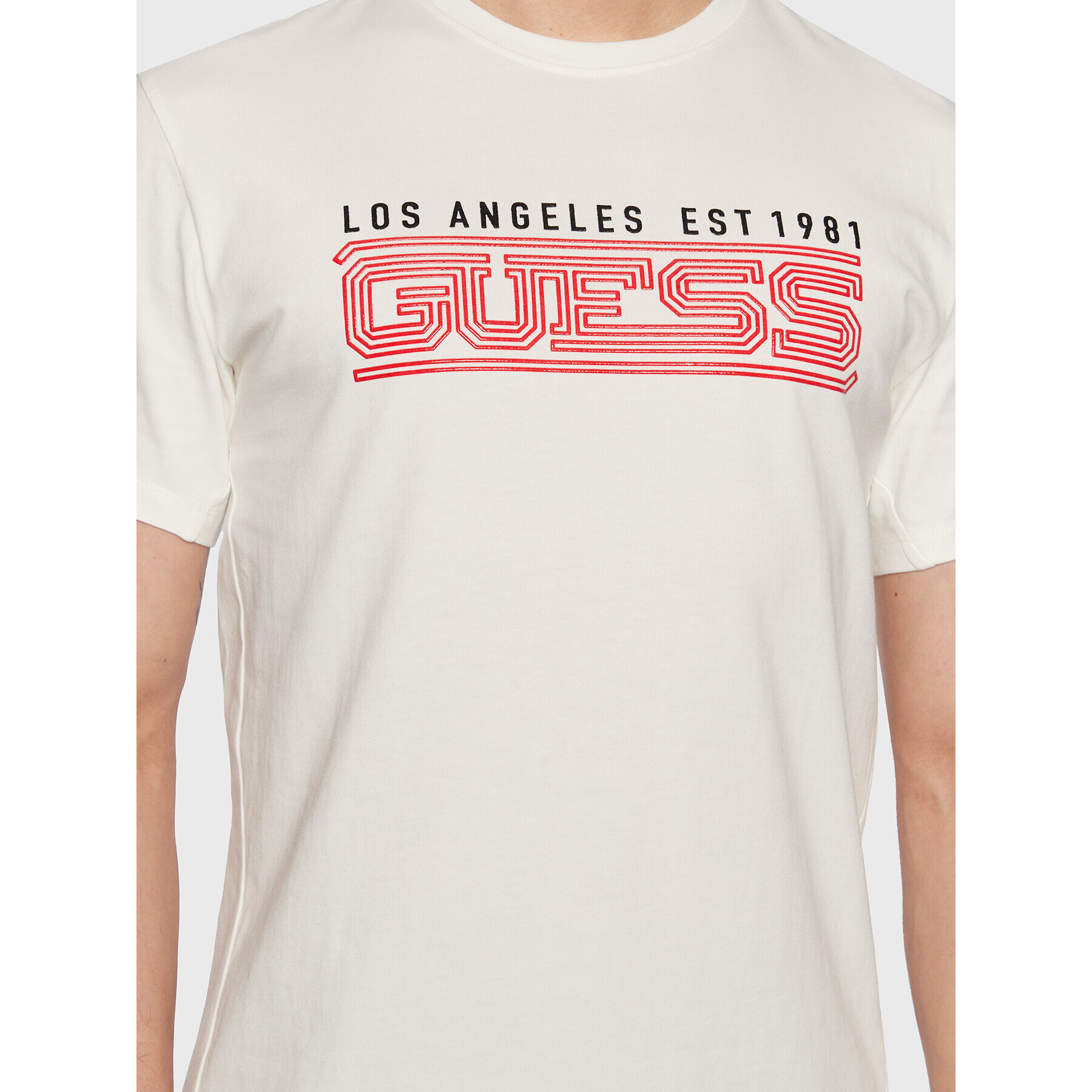 Guess T-Shirt Korbin Z3GI07 K8FQ4 Bílá Regular Fit - Pepit.cz