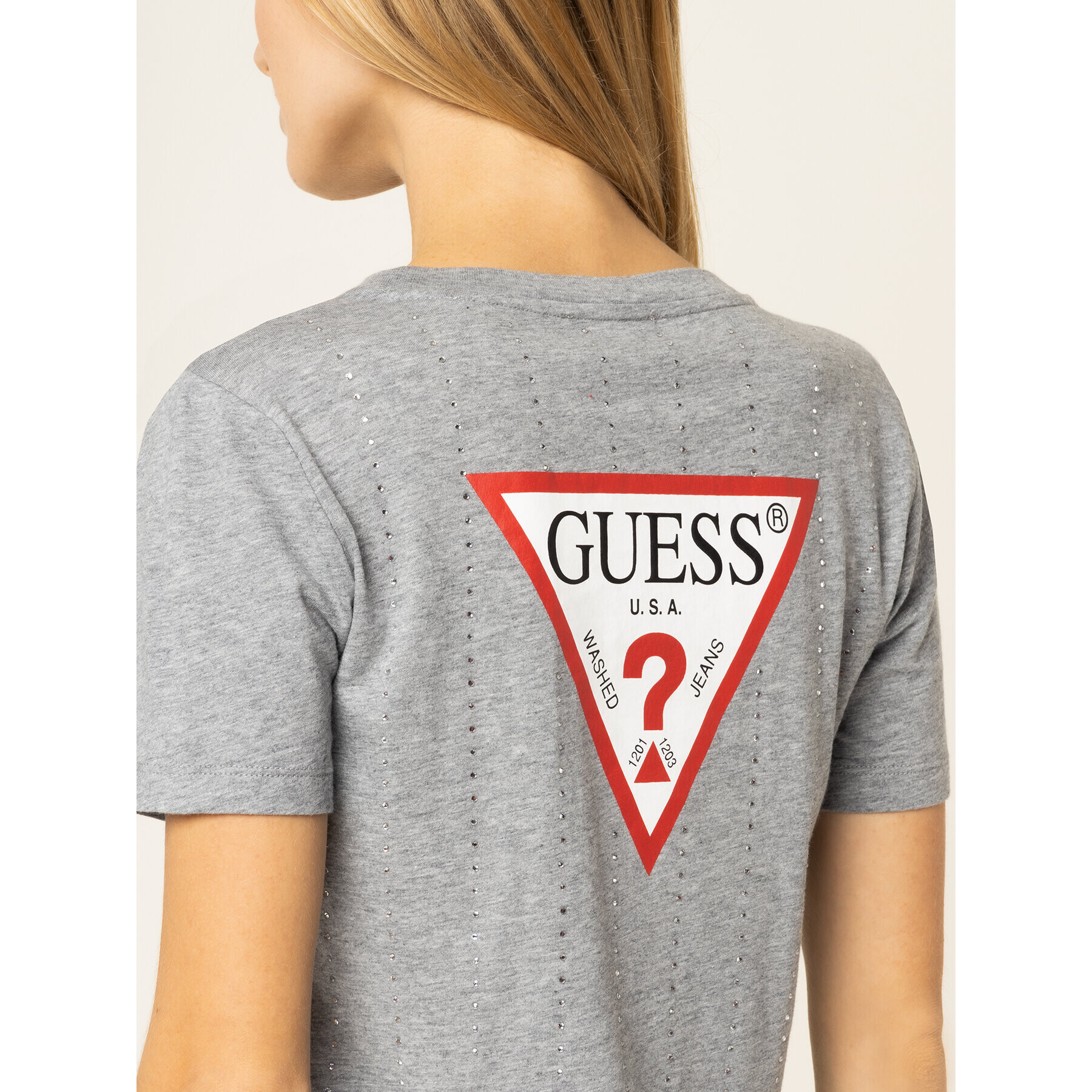 Guess T-Shirt Krystal Tee W01I70 K46D0 Šedá Regular Fit - Pepit.cz