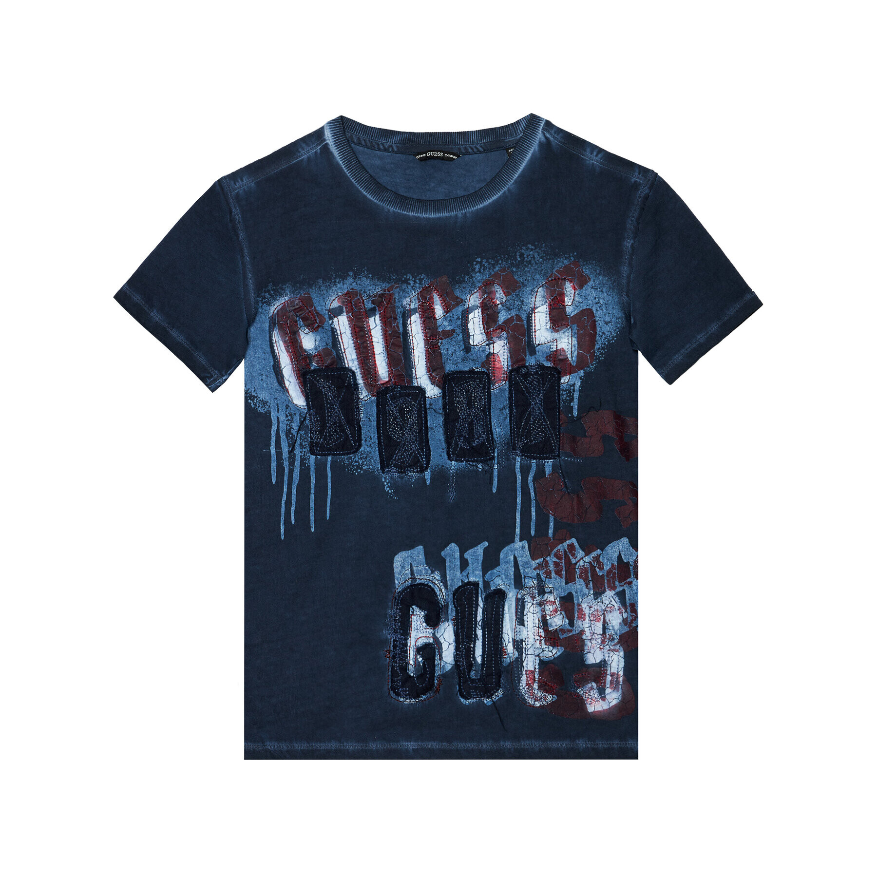 Guess T-Shirt L1RI02 K5M20 Tmavomodrá Regular Fit - Pepit.cz