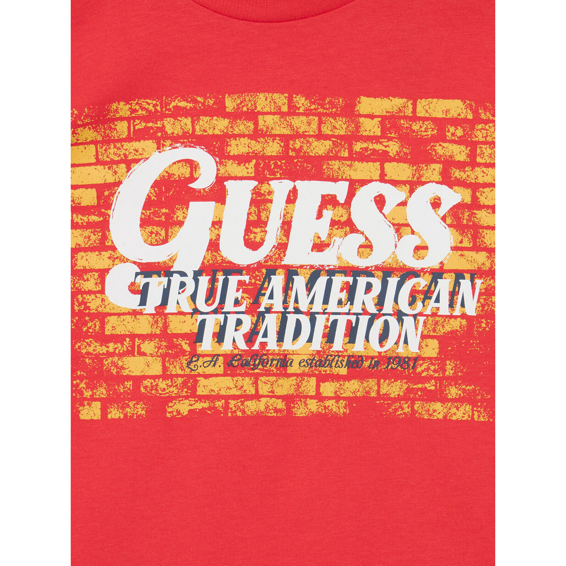 Guess T-Shirt L2GI00 K8HM0 Červená Regular Fit - Pepit.cz