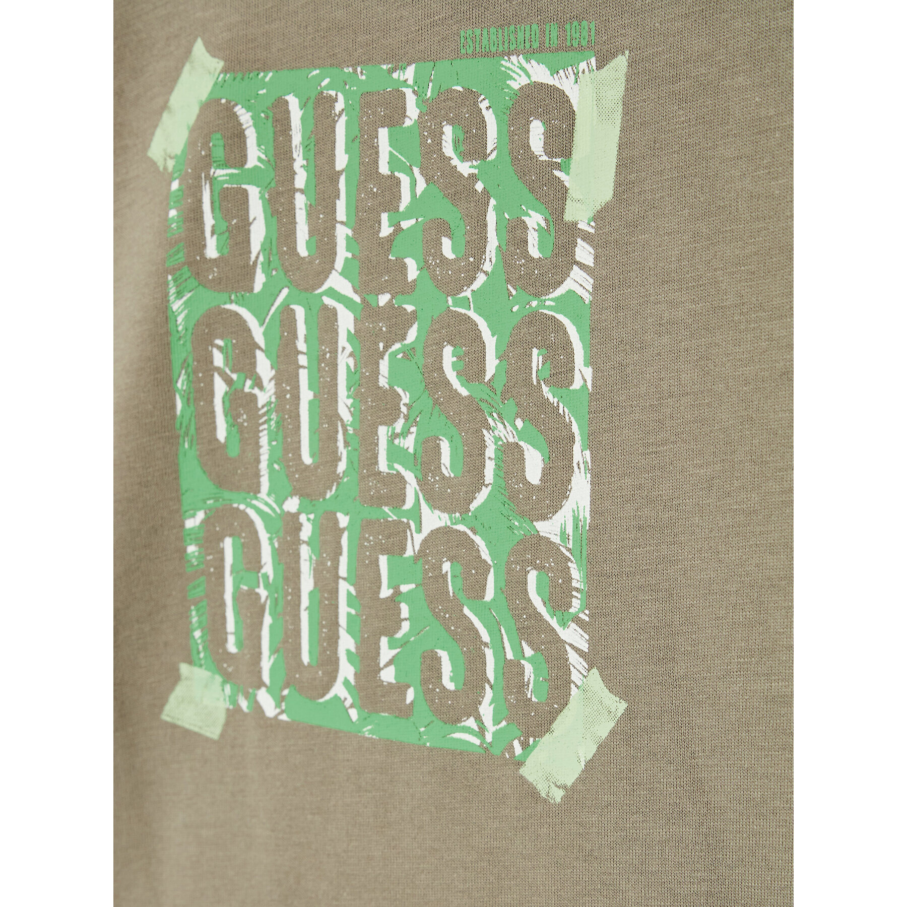 Guess T-Shirt L2GI18 K8HM0 Hnědá Regular Fit - Pepit.cz