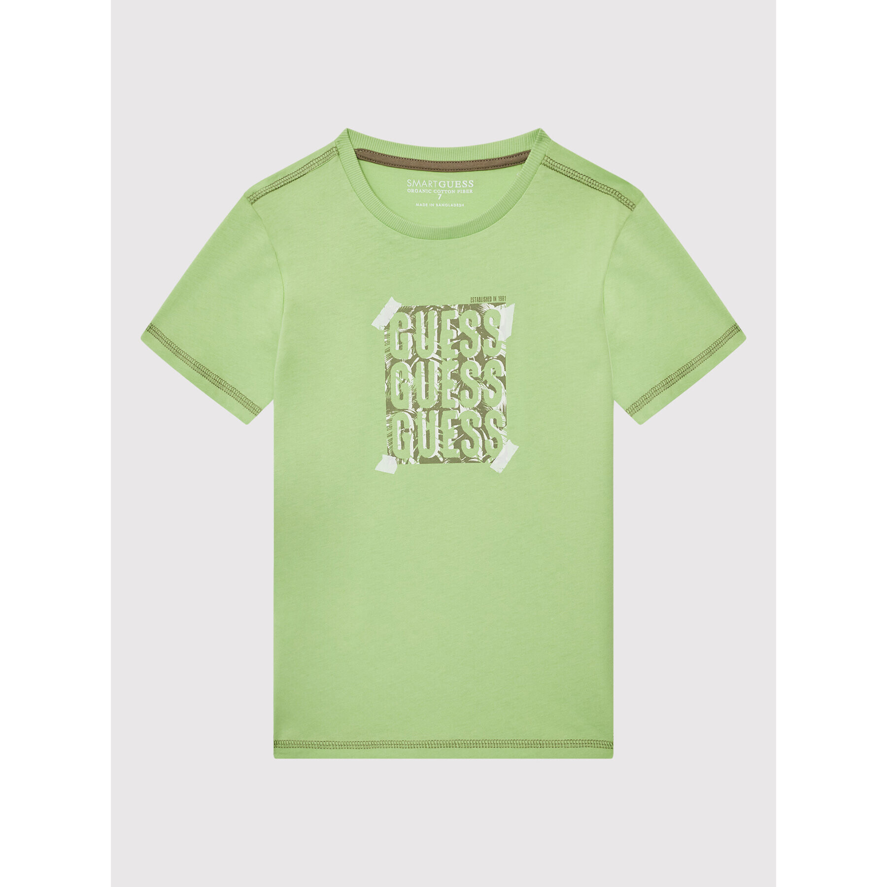 Guess T-Shirt L2GI18 K8HM0 Zelená Regular Fit - Pepit.cz