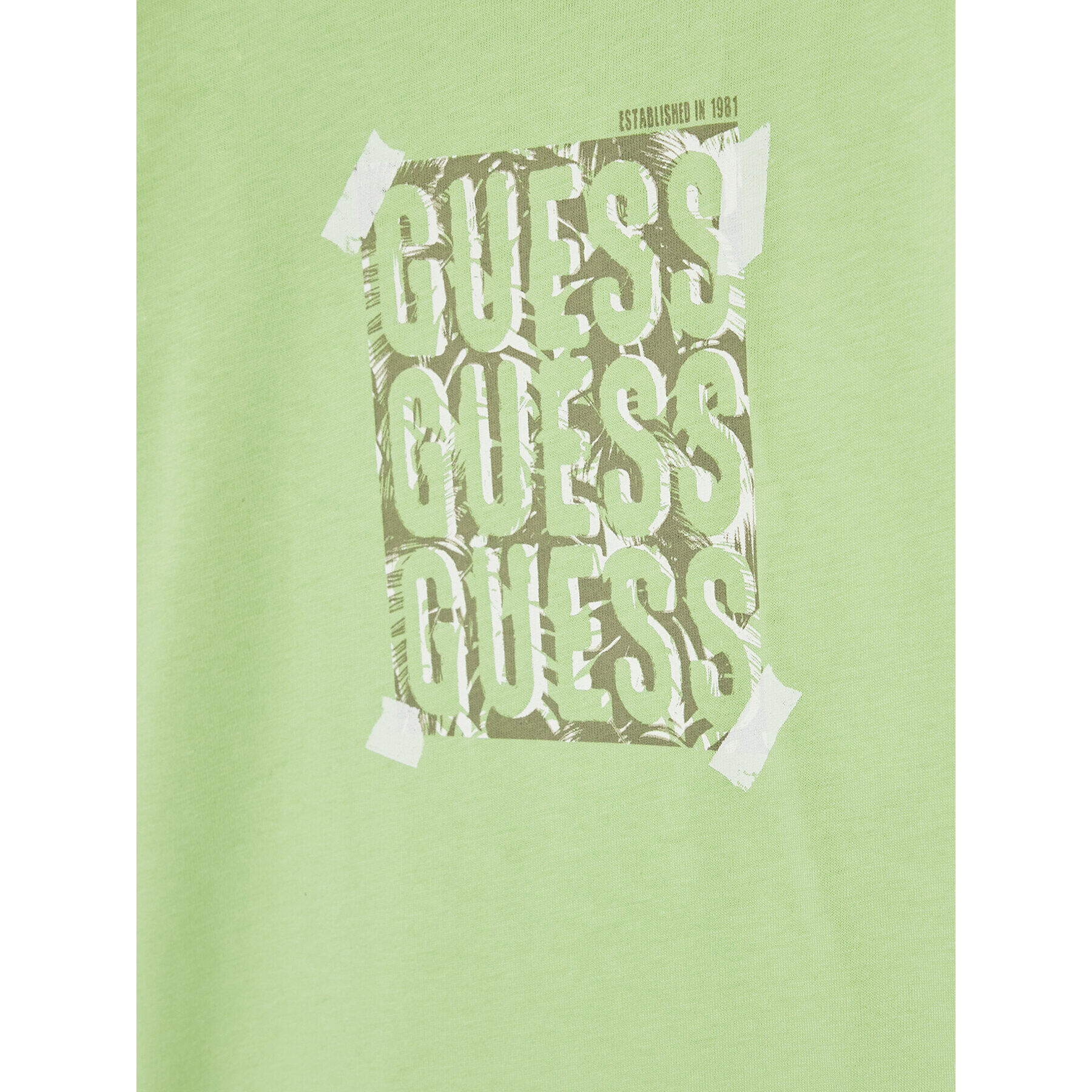 Guess T-Shirt L2GI18 K8HM0 Zelená Regular Fit - Pepit.cz