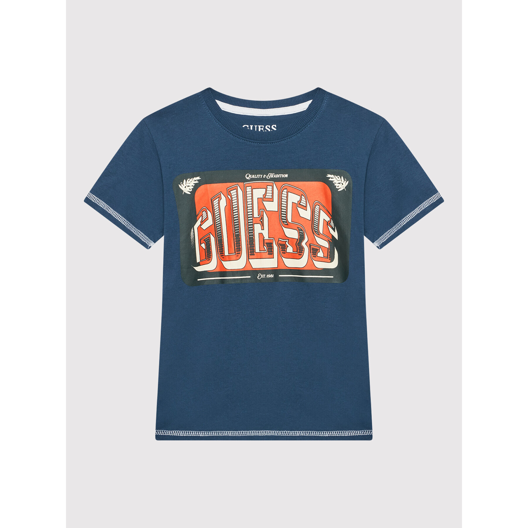 Guess T-Shirt L2RI01 K8HM0 Tmavomodrá Regular Fit - Pepit.cz