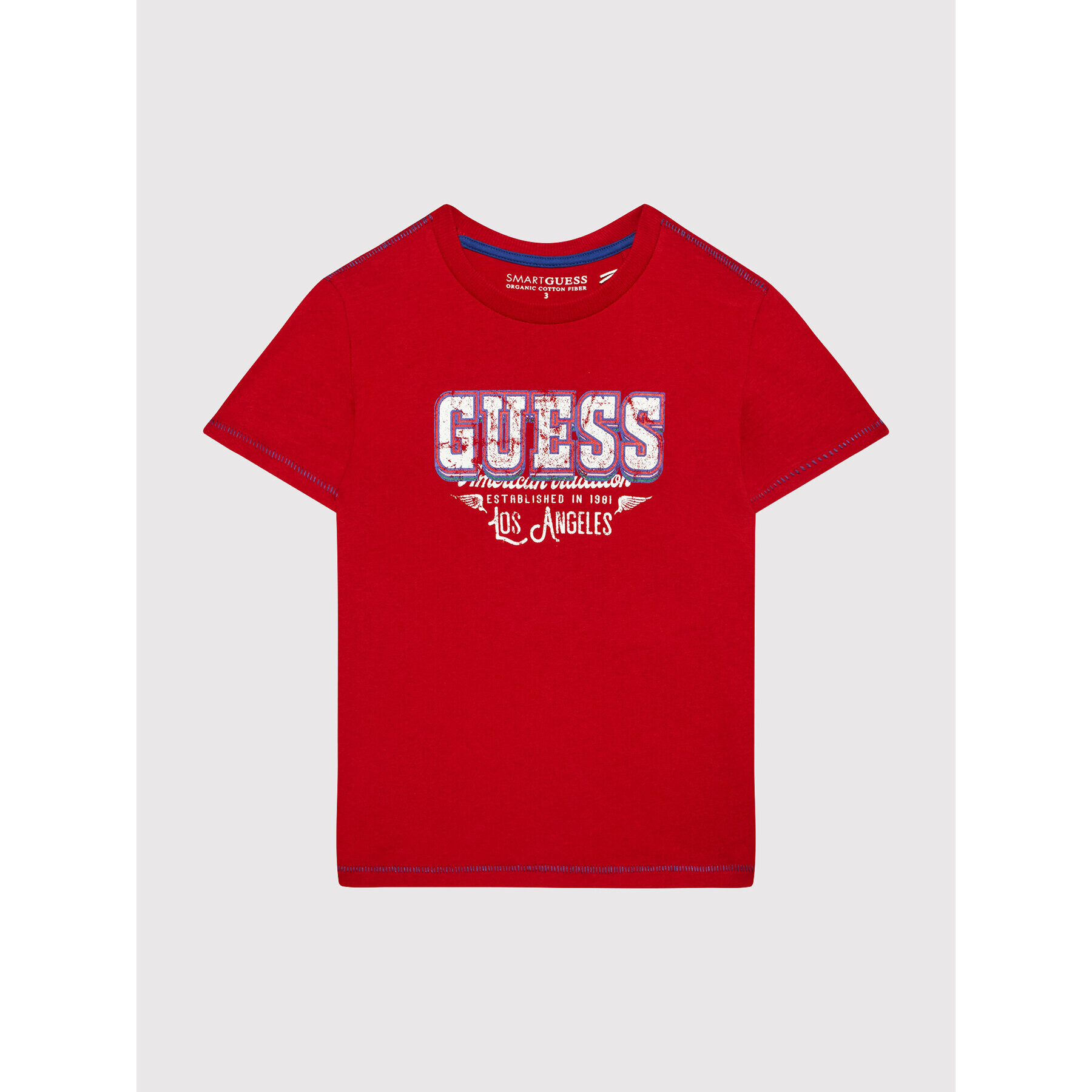 Guess T-Shirt L2RI11 K8HM0 Červená Regular Fit - Pepit.cz