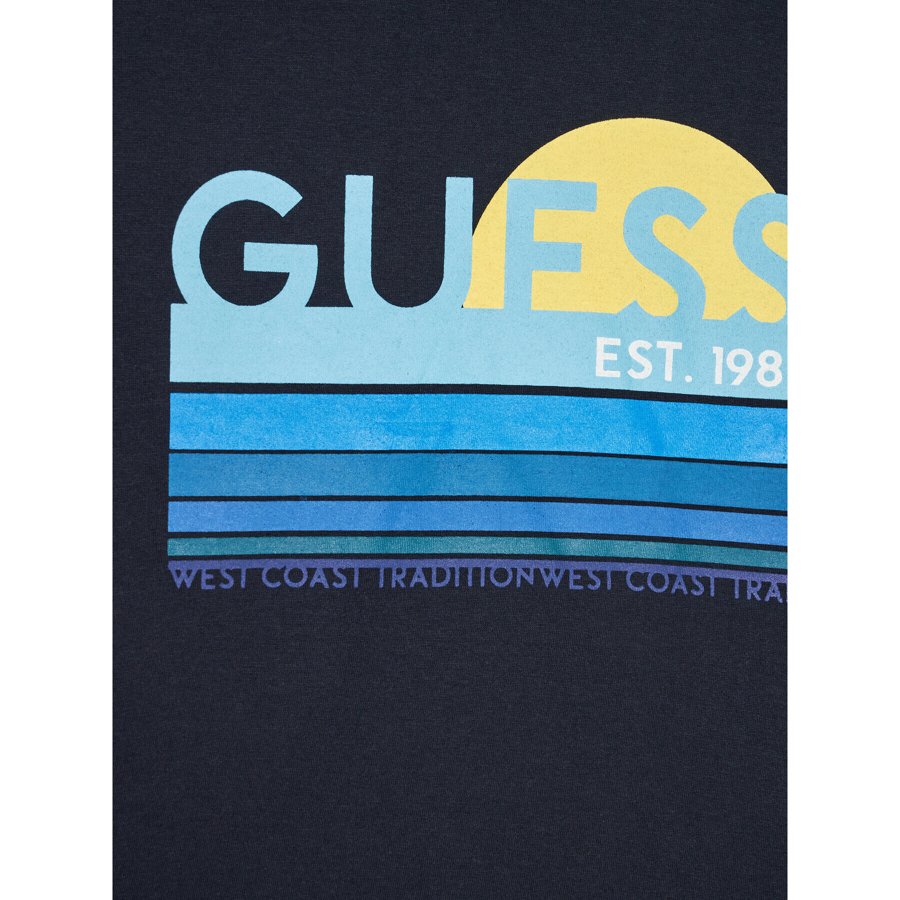 Guess T-Shirt L2RI21 K8HM0 Tmavomodrá Regular Fit - Pepit.cz