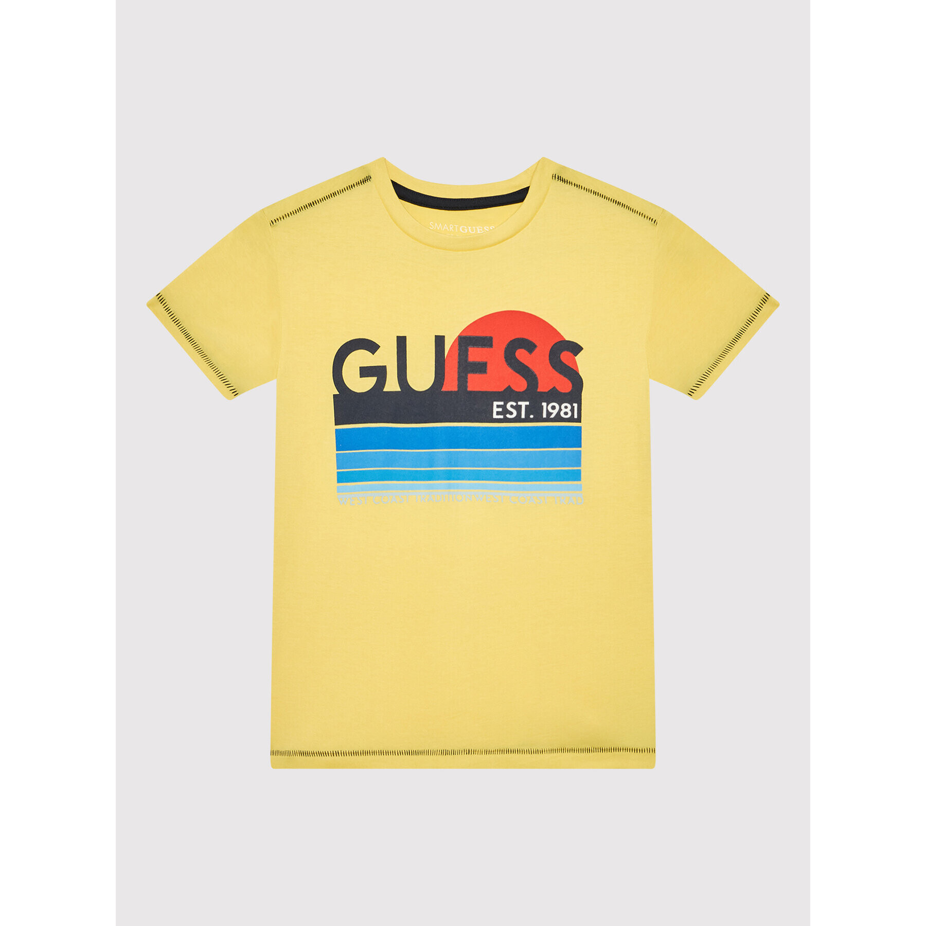 Guess T-Shirt L2RI21 K8HM0 Žlutá Regular Fit - Pepit.cz