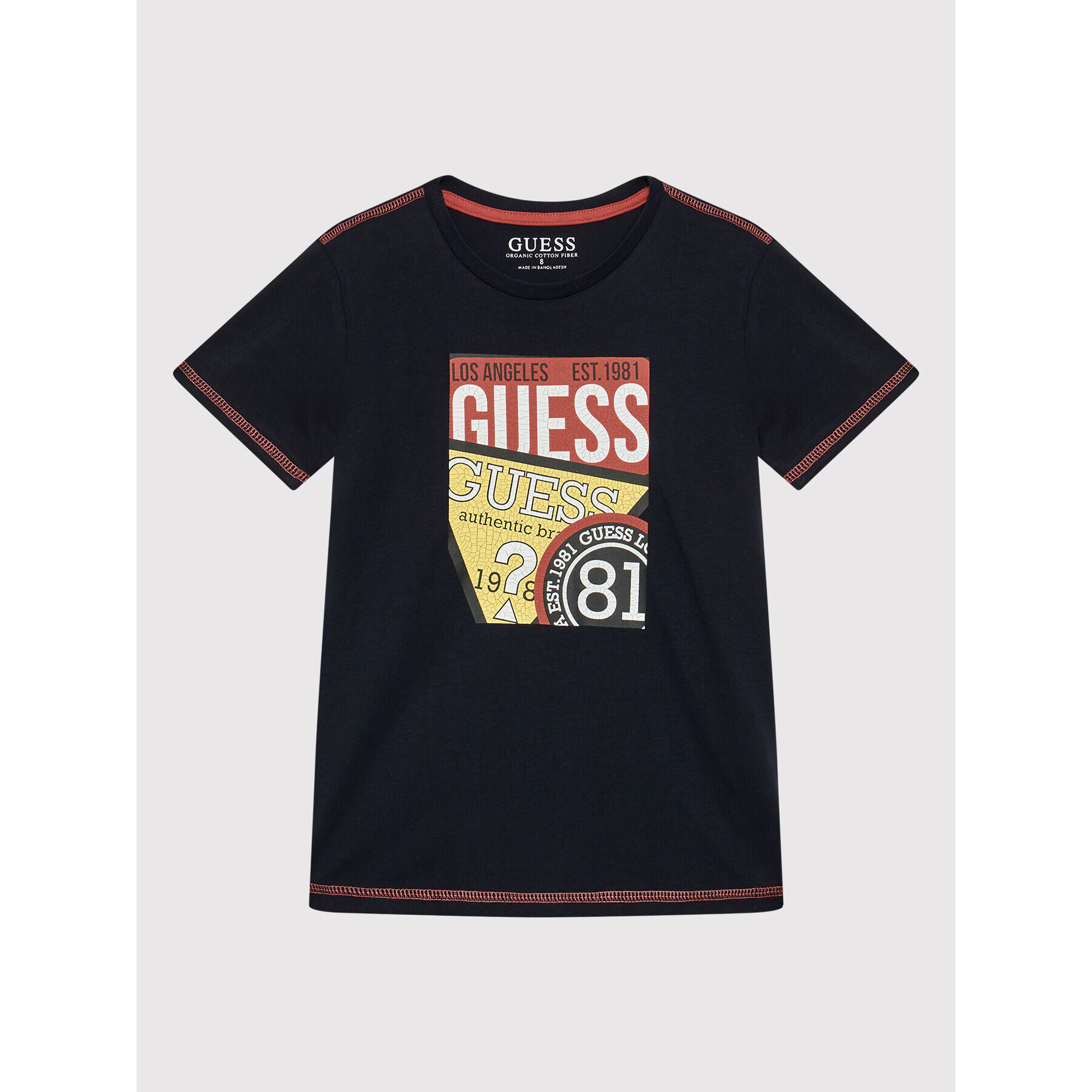 Guess T-Shirt L2YI00 K8HM0 Tmavomodrá Regular Fit - Pepit.cz