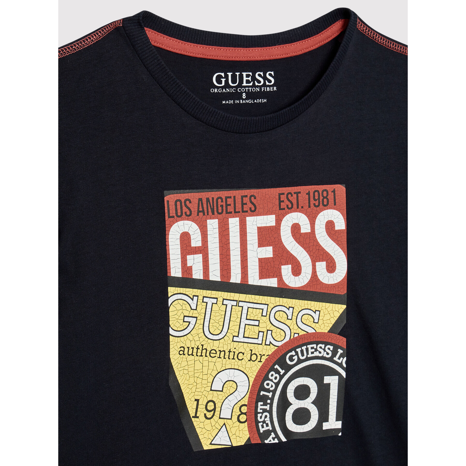 Guess T-Shirt L2YI00 K8HM0 Tmavomodrá Regular Fit - Pepit.cz