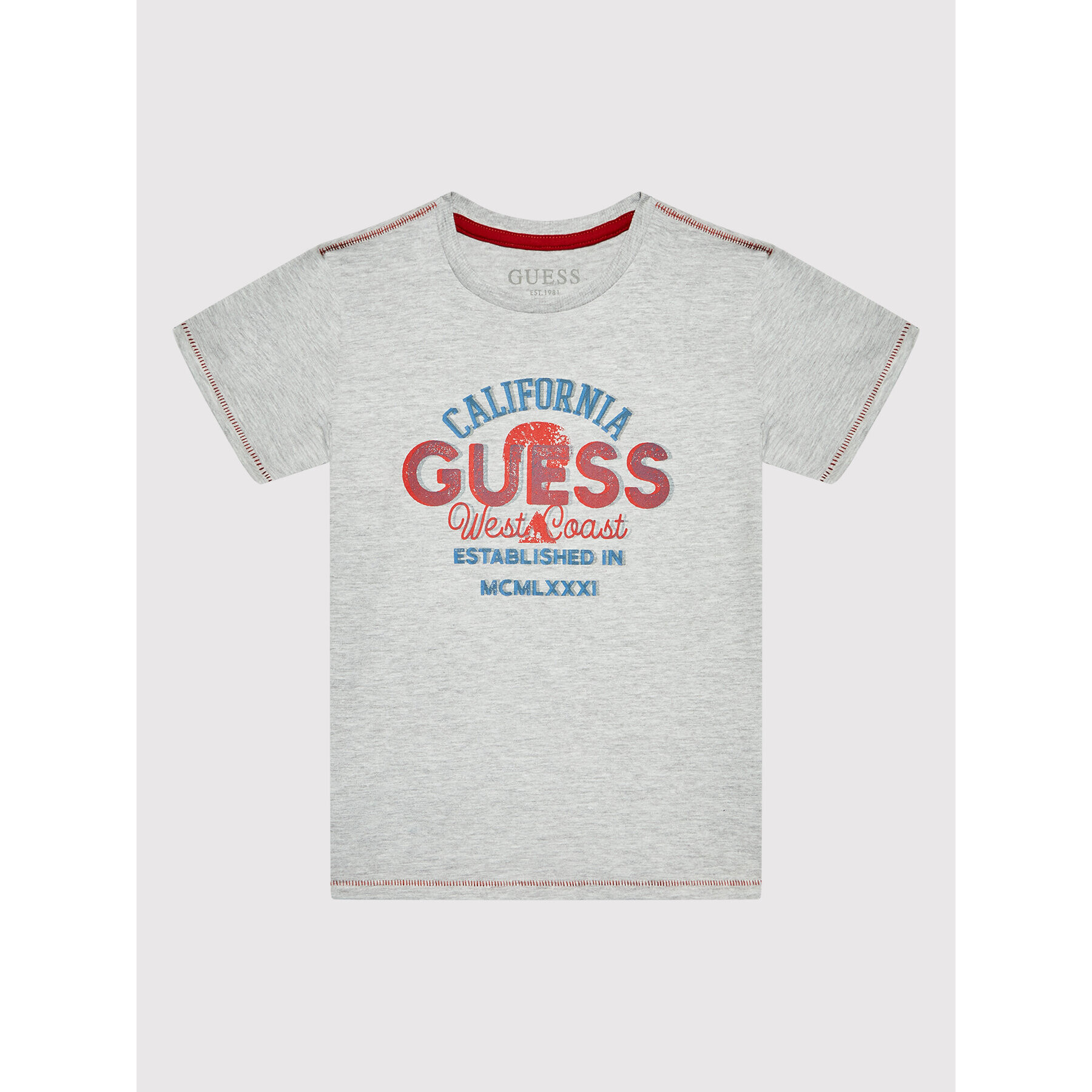 Guess T-Shirt L2YI30 K9N50 Šedá Regular Fit - Pepit.cz