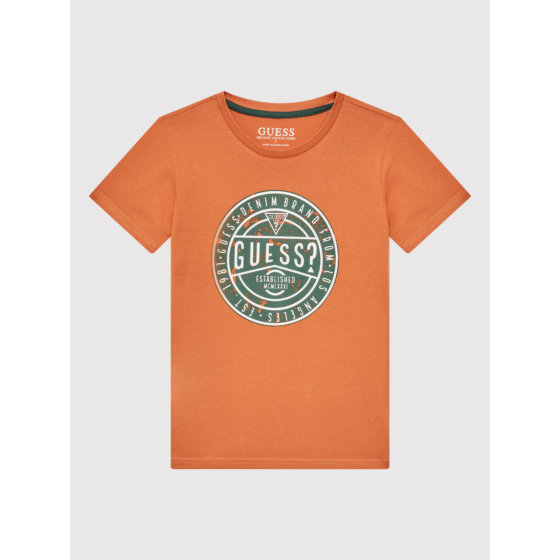 Guess T-Shirt L2YI44 K8HM0 Oranžová Regular Fit - Pepit.cz