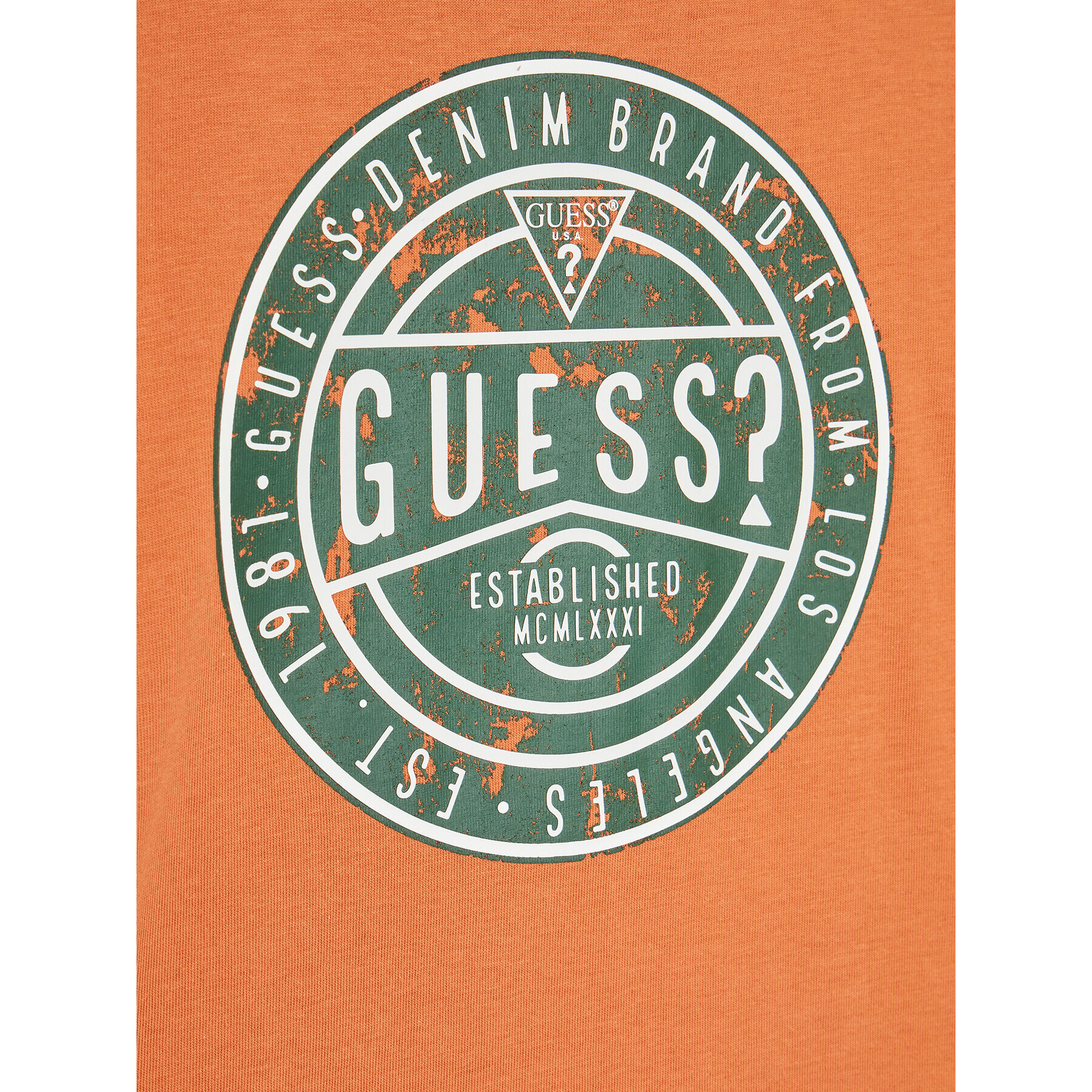 Guess T-Shirt L2YI44 K8HM0 Oranžová Regular Fit - Pepit.cz