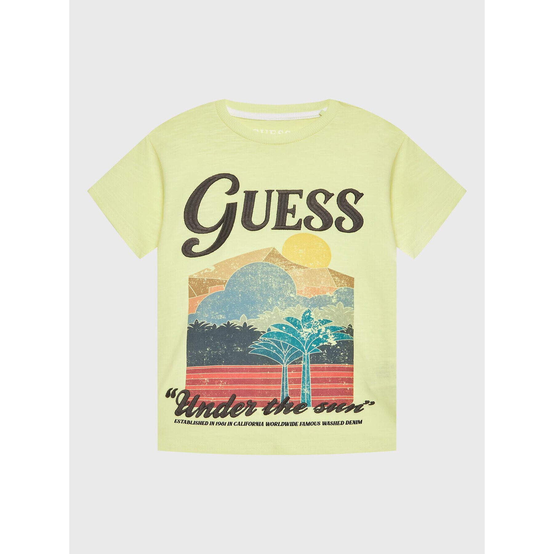 Guess T-Shirt L3GI03 K6XN1 Žlutá Regular Fit - Pepit.cz