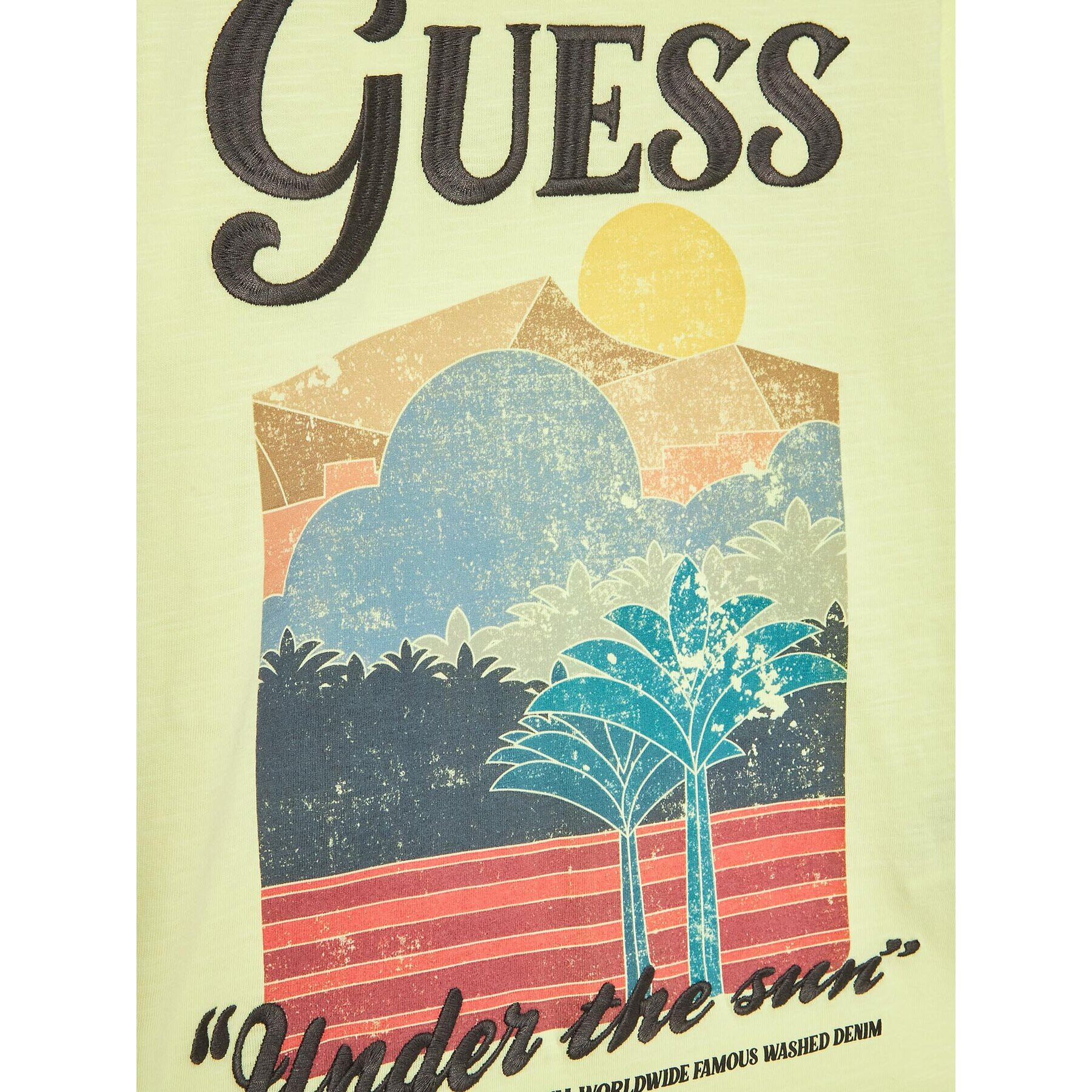 Guess T-Shirt L3GI03 K6XN1 Žlutá Regular Fit - Pepit.cz