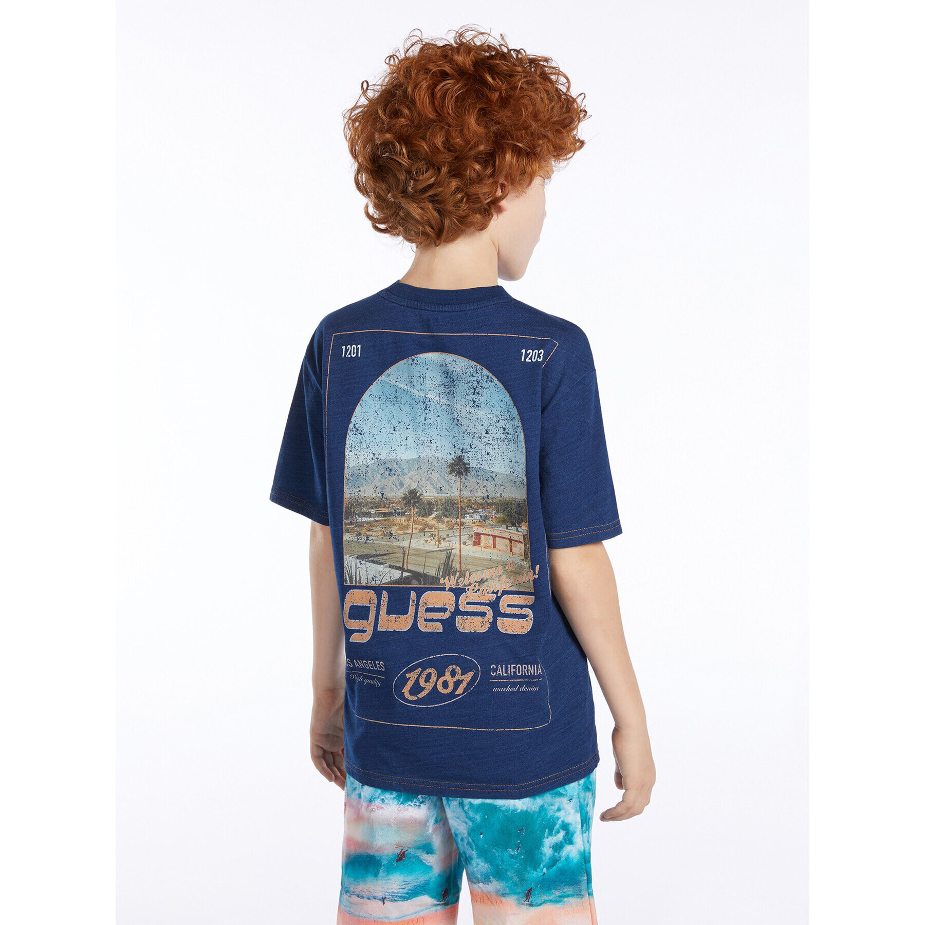 Guess T-Shirt L3GI25 K8GA0 Tmavomodrá Regular Fit - Pepit.cz