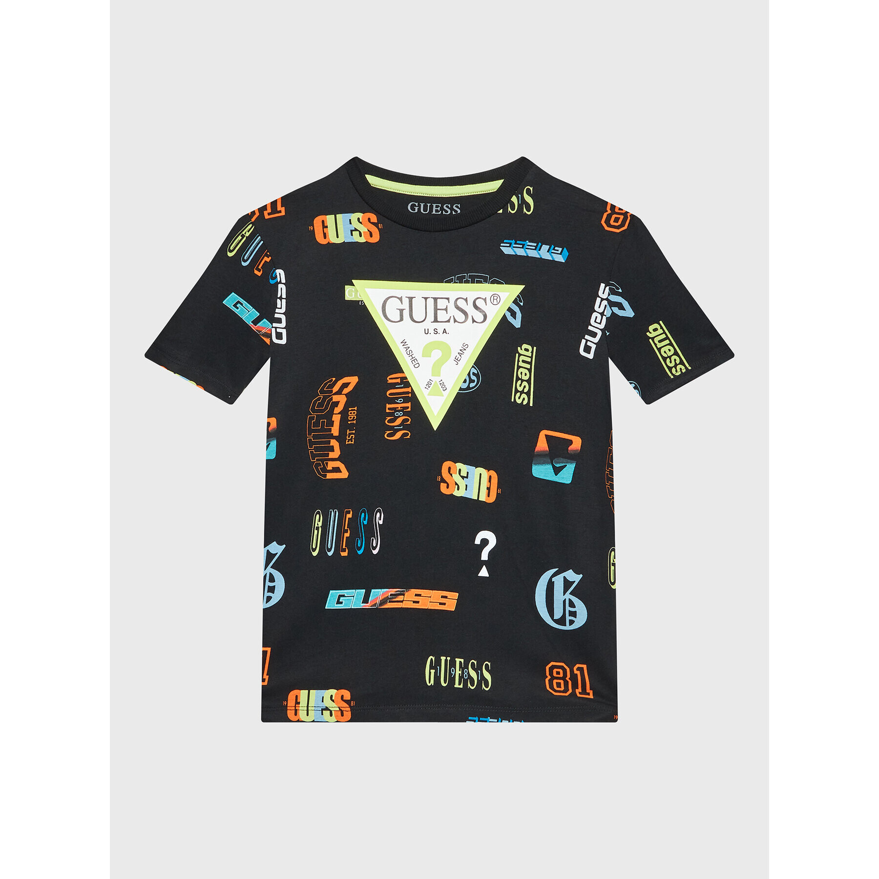 Guess T-Shirt L3RI03 K8HM3 Černá Regular Fit - Pepit.cz