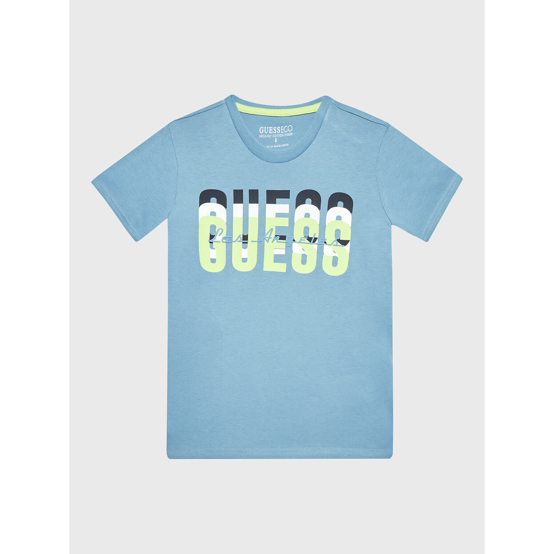 Guess T-Shirt L3RI04 K8HM0 Modrá Regular Fit - Pepit.cz