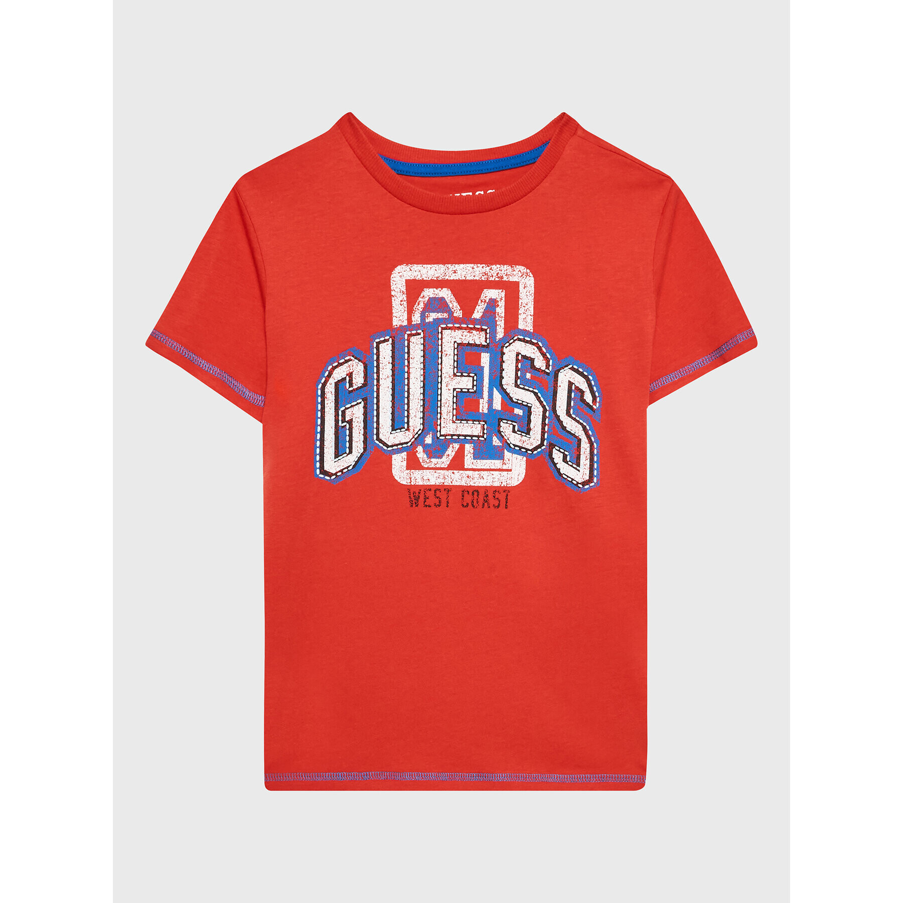 Guess T-Shirt L3RI11 K8HM0 Červená Regular Fit - Pepit.cz