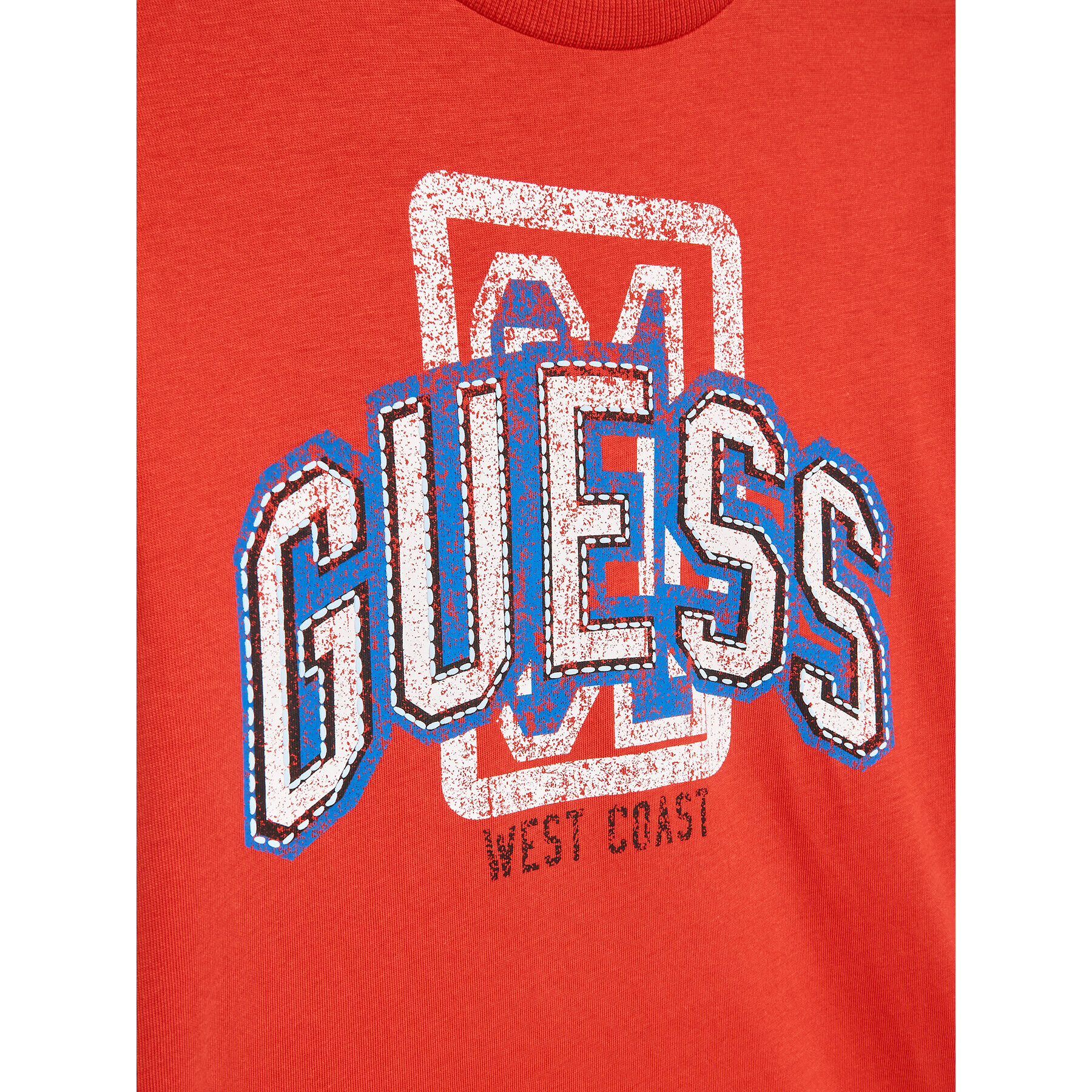 Guess T-Shirt L3RI11 K8HM0 Červená Regular Fit - Pepit.cz