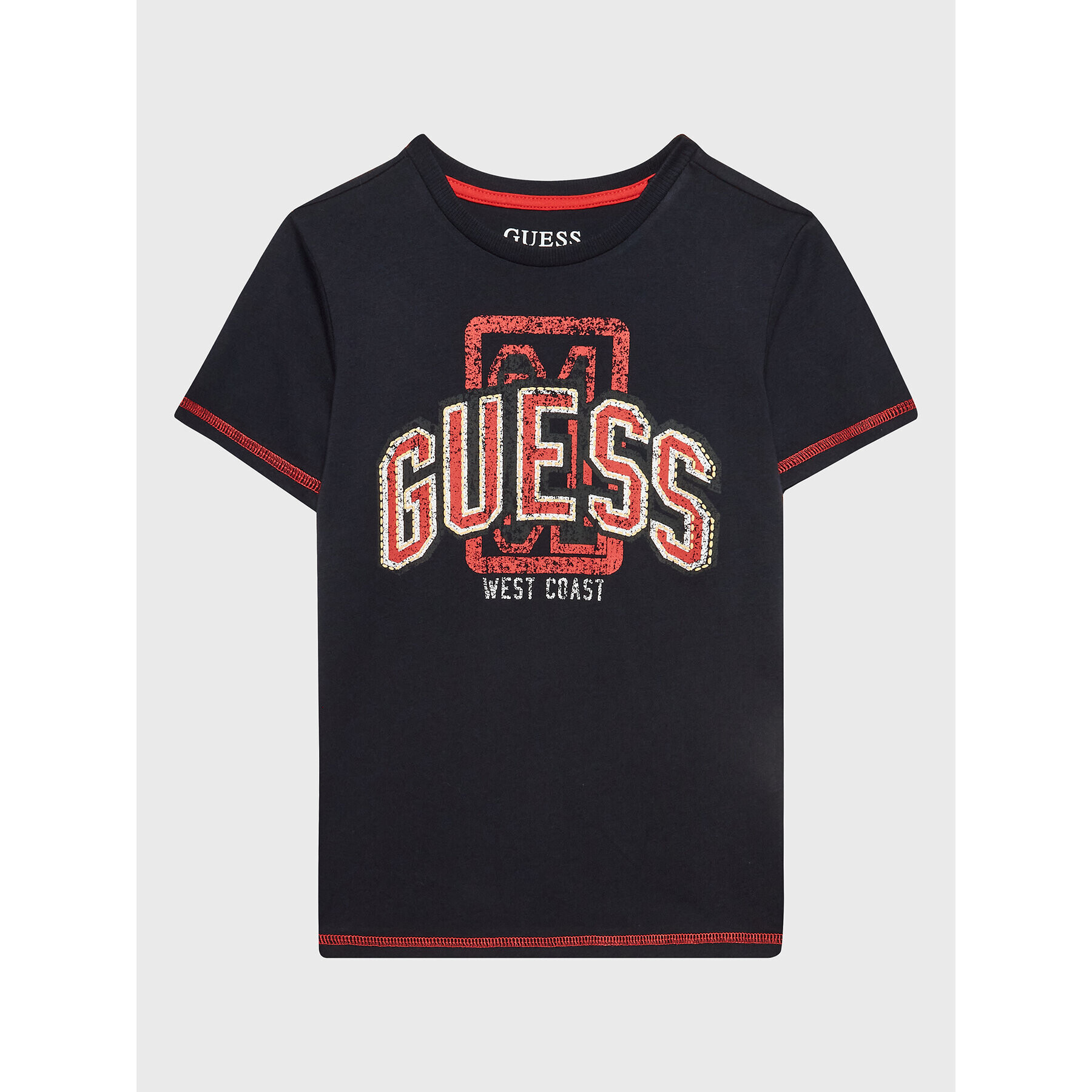 Guess T-Shirt L3RI11 K8HM0 Tmavomodrá Regular Fit - Pepit.cz