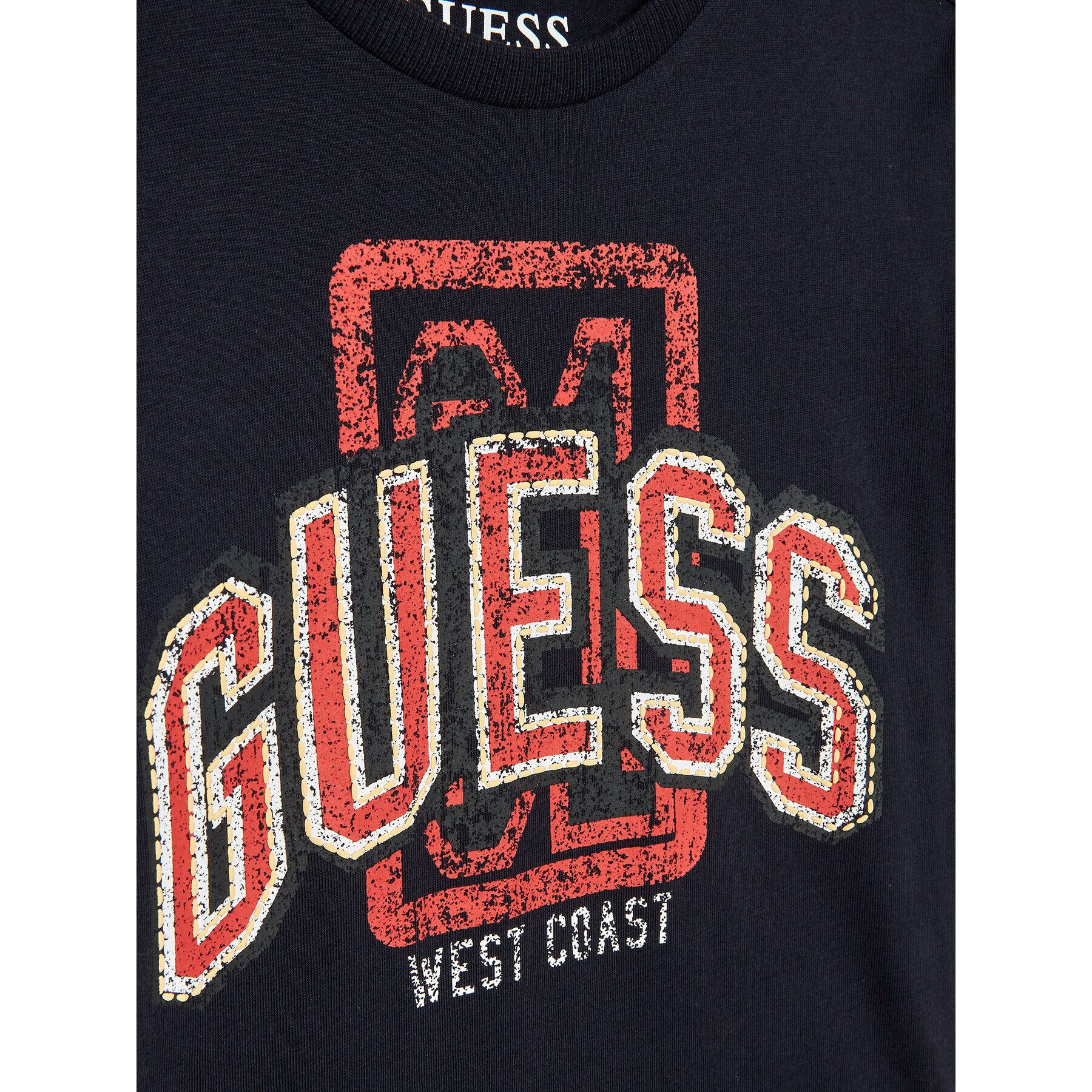 Guess T-Shirt L3RI11 K8HM0 Tmavomodrá Regular Fit - Pepit.cz