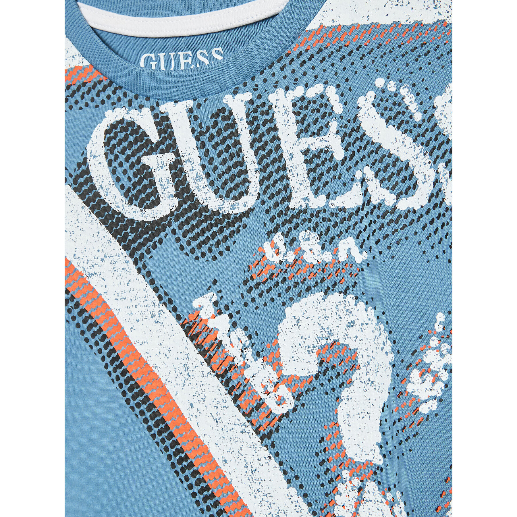 Guess T-Shirt L3RI18 K8HM0 Modrá Regular Fit - Pepit.cz