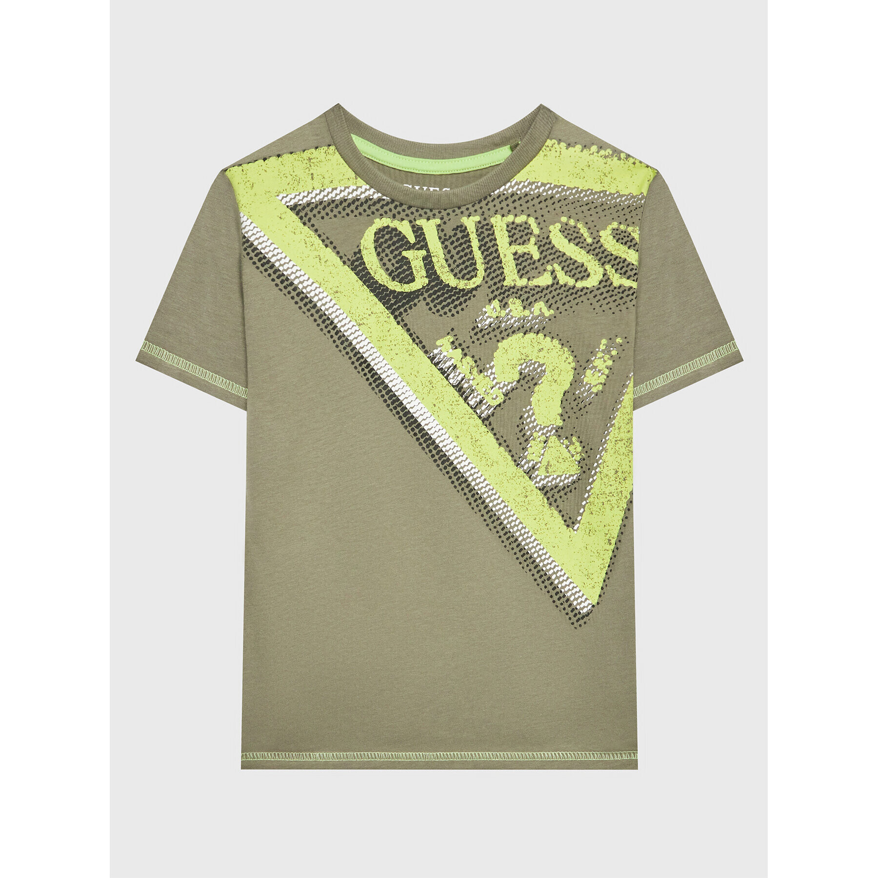 Guess T-Shirt L3RI18 K8HM0 Zelená Regular Fit - Pepit.cz