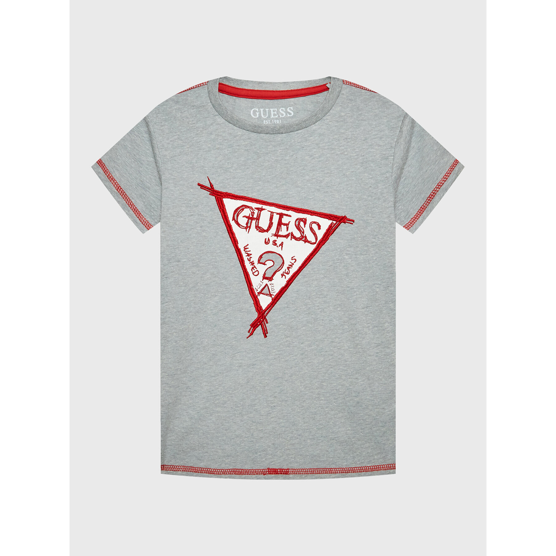 Guess T-Shirt L3RI24 KAV10 Šedá Regular Fit - Pepit.cz