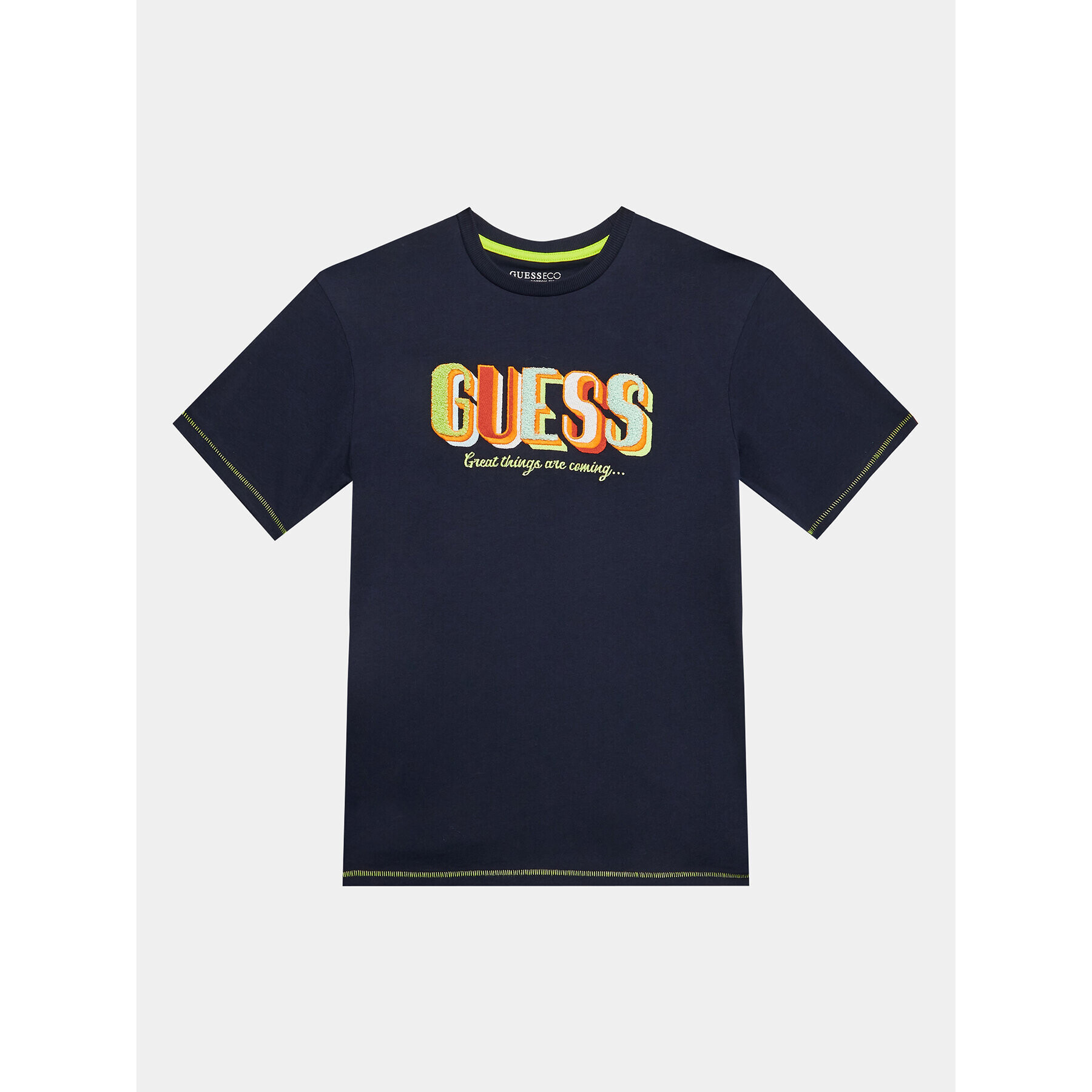 Guess T-Shirt L3YI08 K8HM4 Modrá Oversize - Pepit.cz