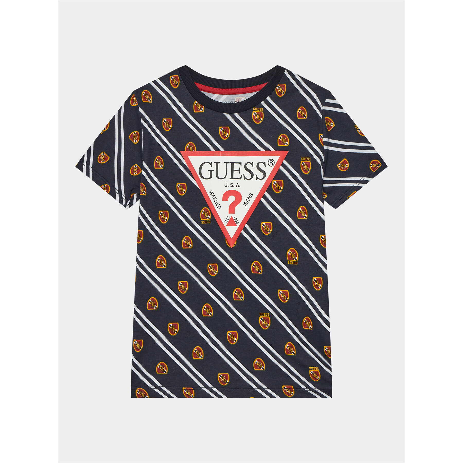 Guess T-Shirt L4RI03 K8HM3 Tmavomodrá Regular Fit - Pepit.cz