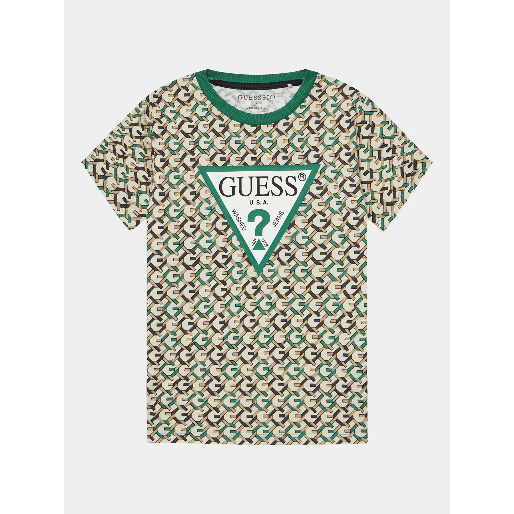 Guess T-Shirt L4RI03 K8HM3 Zelená Regular Fit - Pepit.cz